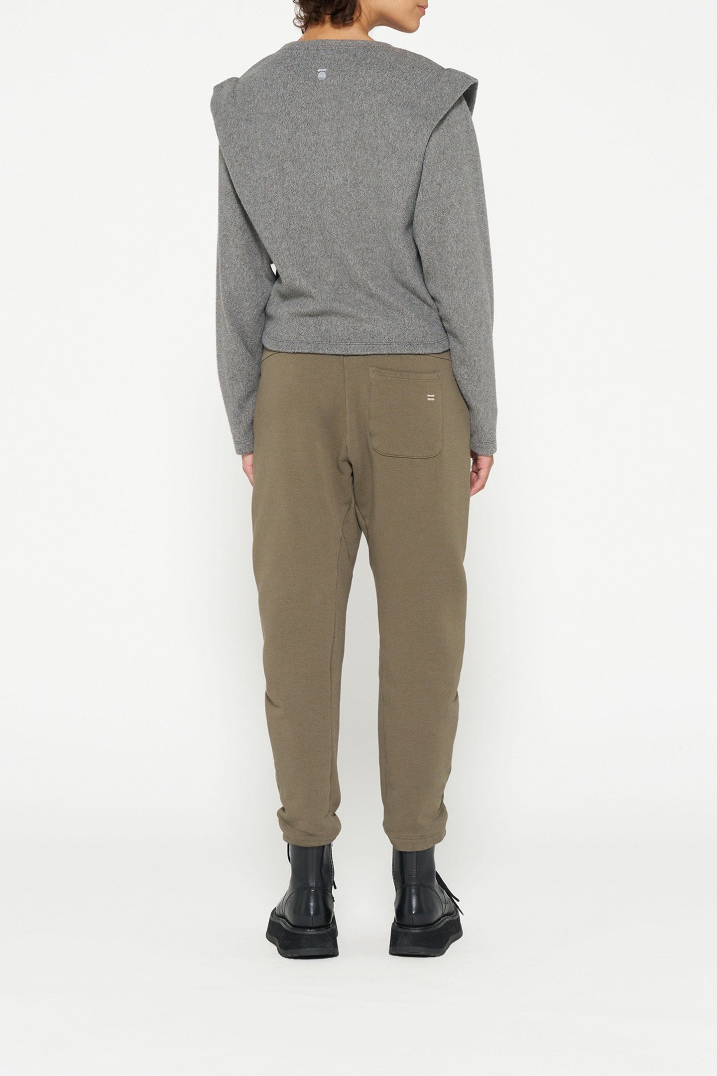 FOLDED SHOULDER SWEATER OIL GREY 3