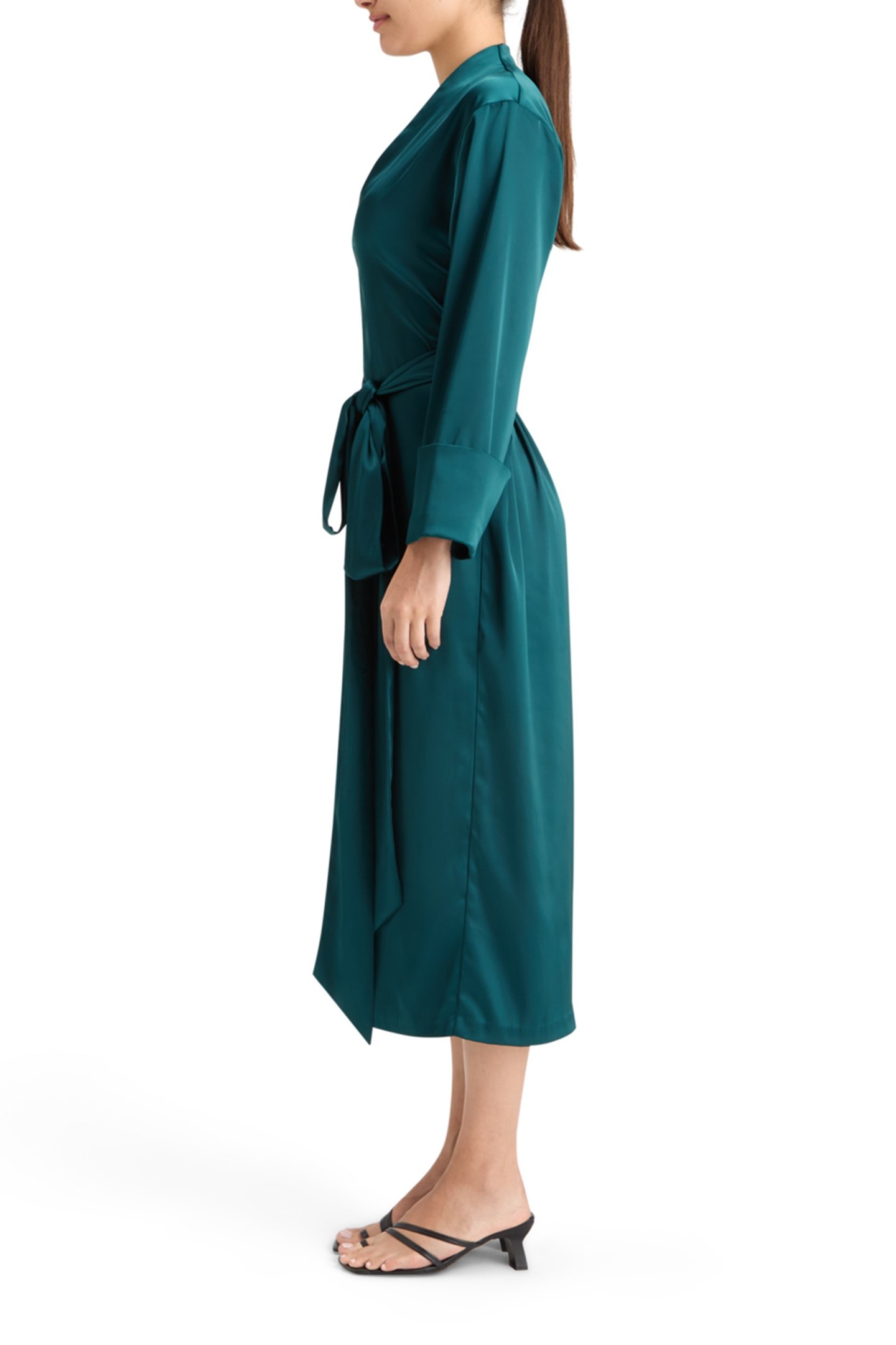 KIMONO MIDI DRESS CYPRESS GREEN 5