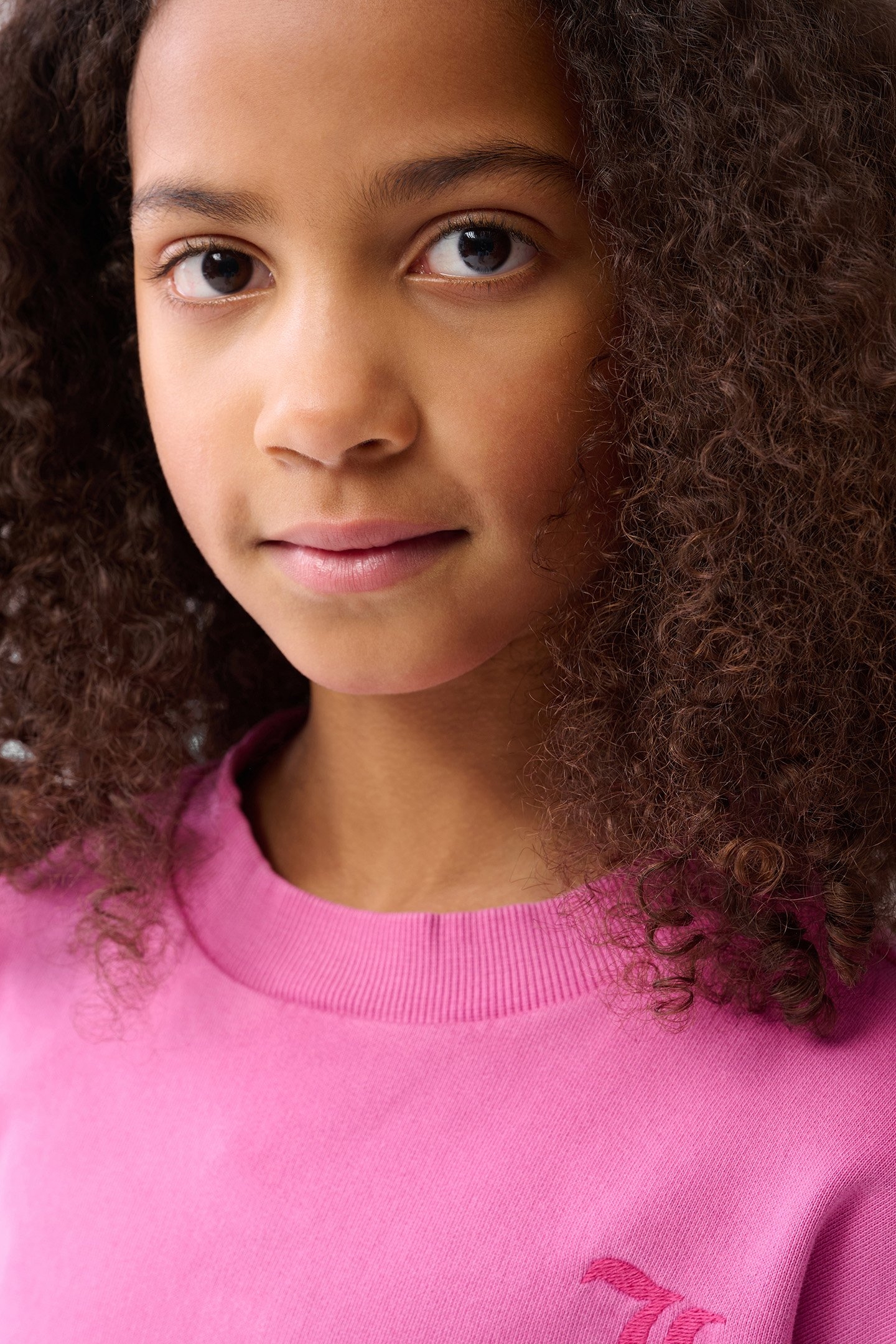 GIRLS GAM-SBLIZZY RUFFLE SWEAT PINK 5