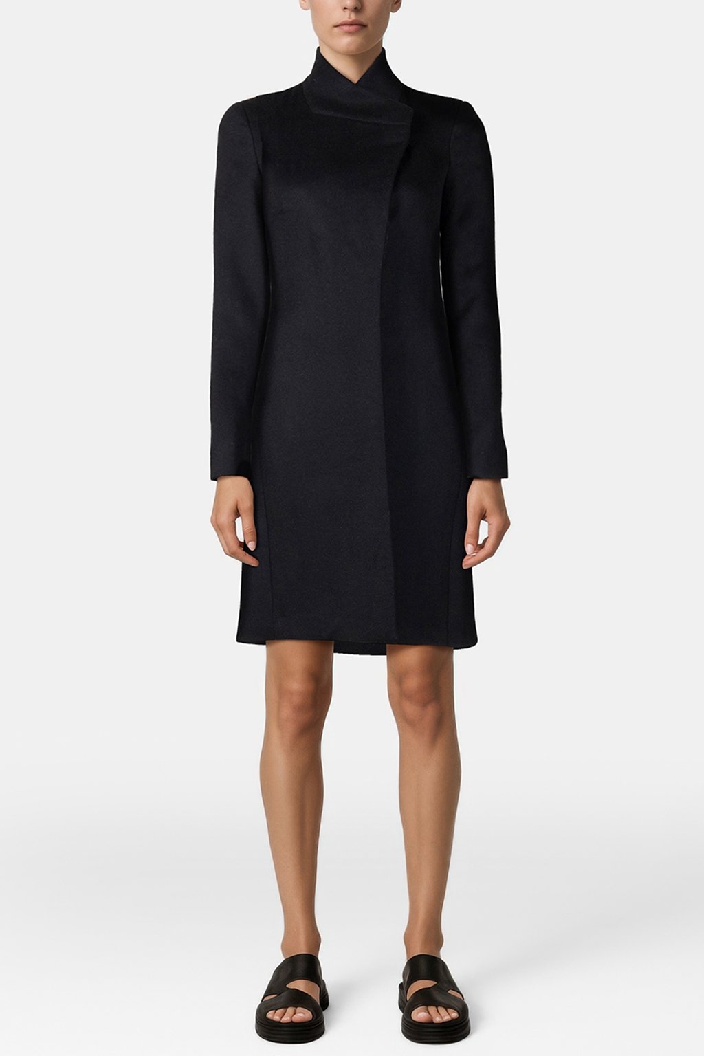 NOTCH LAPEL COAT BLACK 1