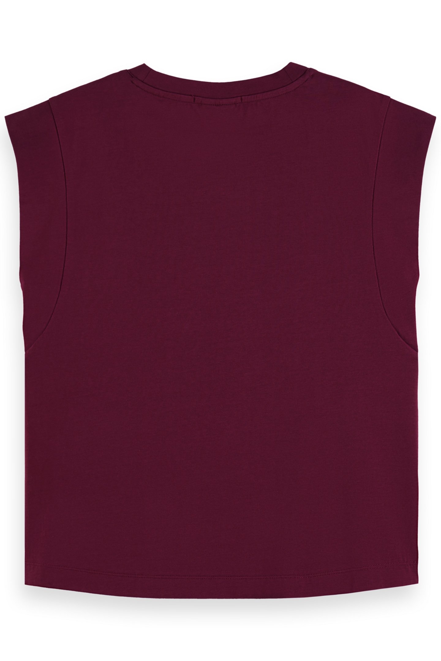 MERCERISED T-SHIRT WITH SHOULDER DETAIL BORDEAUX 2