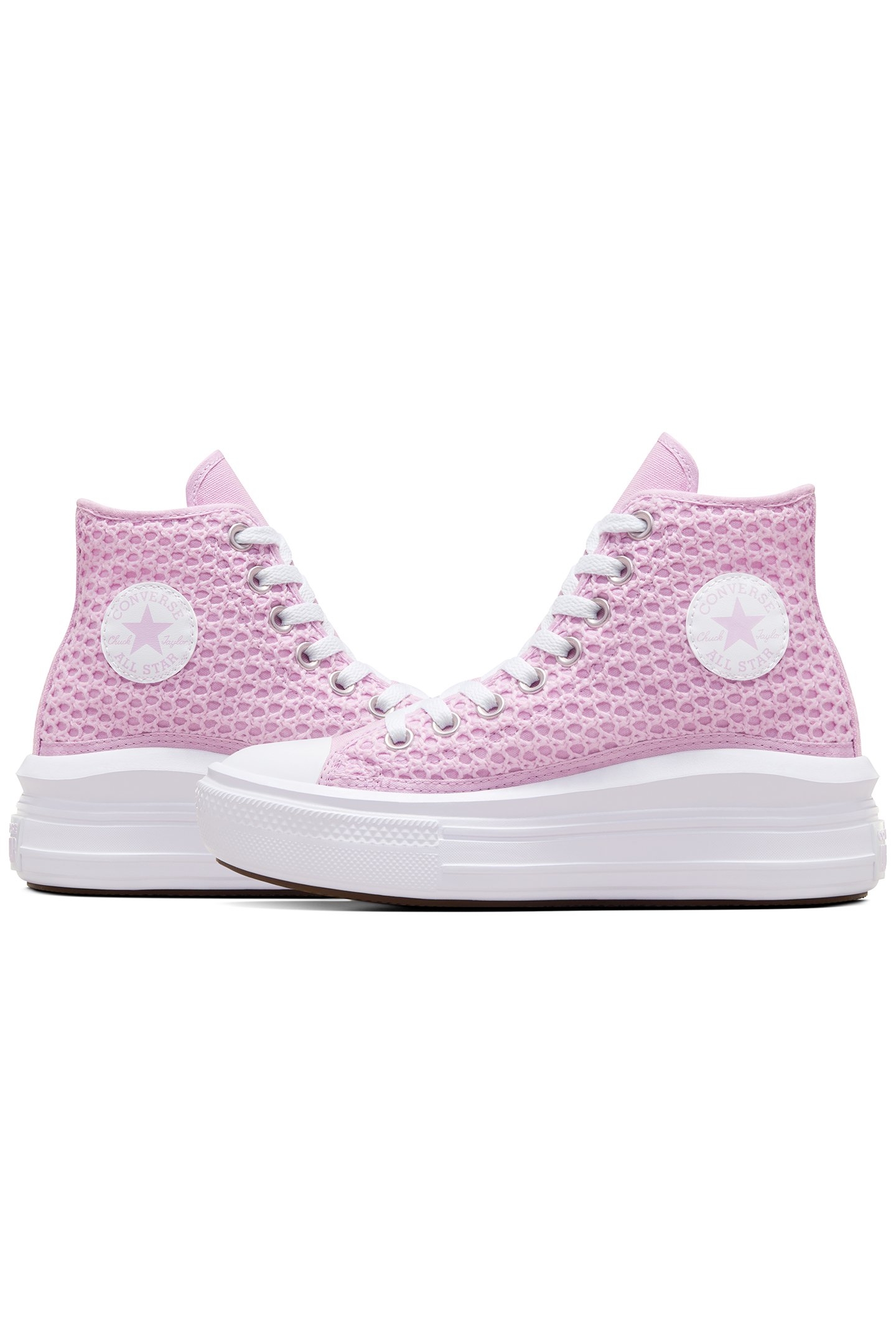 CHUCK TAYLOR ALL STAR MOVE CROCHET PLATFORM STARDUST LILAC/S 4