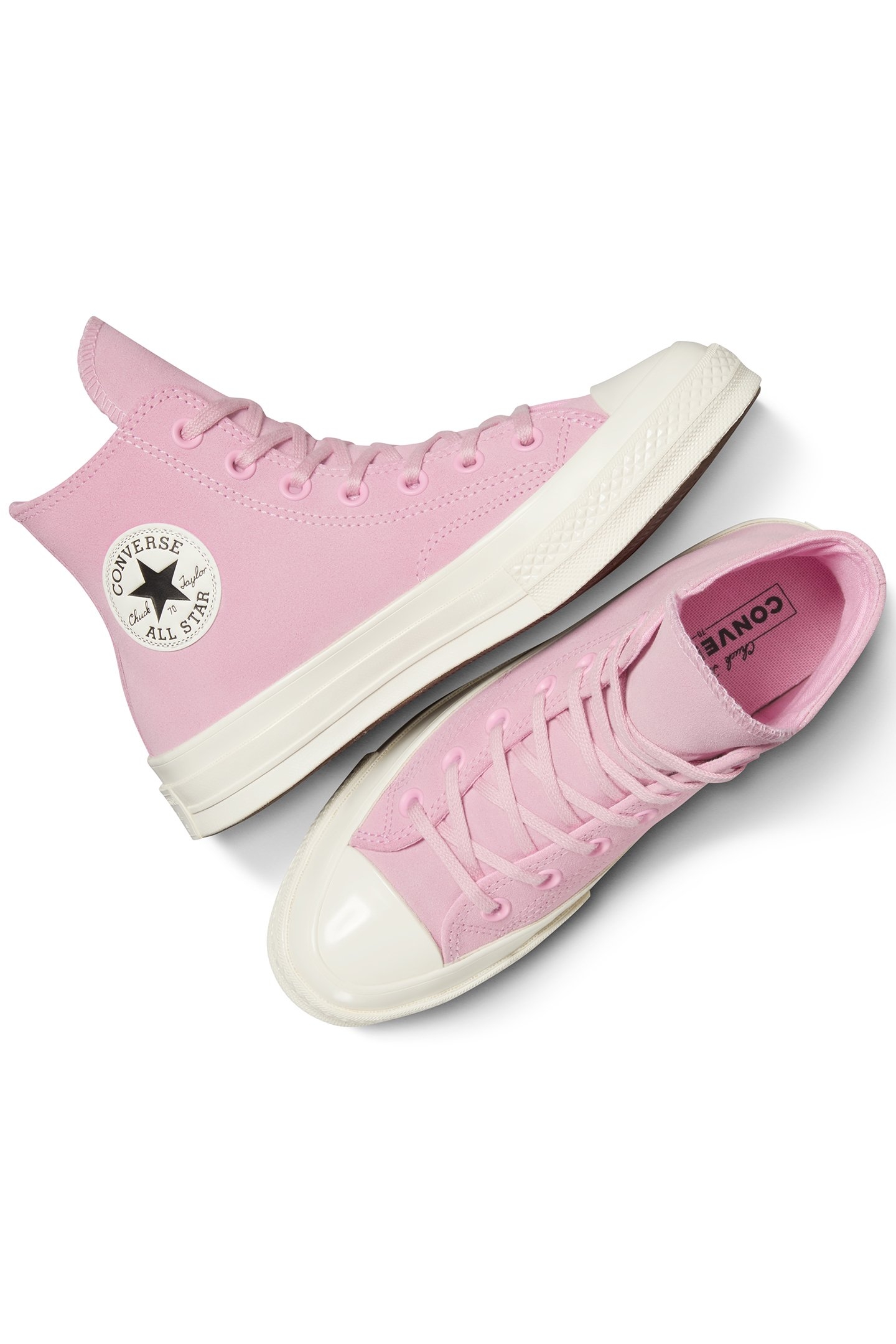 CHUCK 70 COLORFUL SUEDE TONGUE TIED/EGRET/LOTUS PINK 3