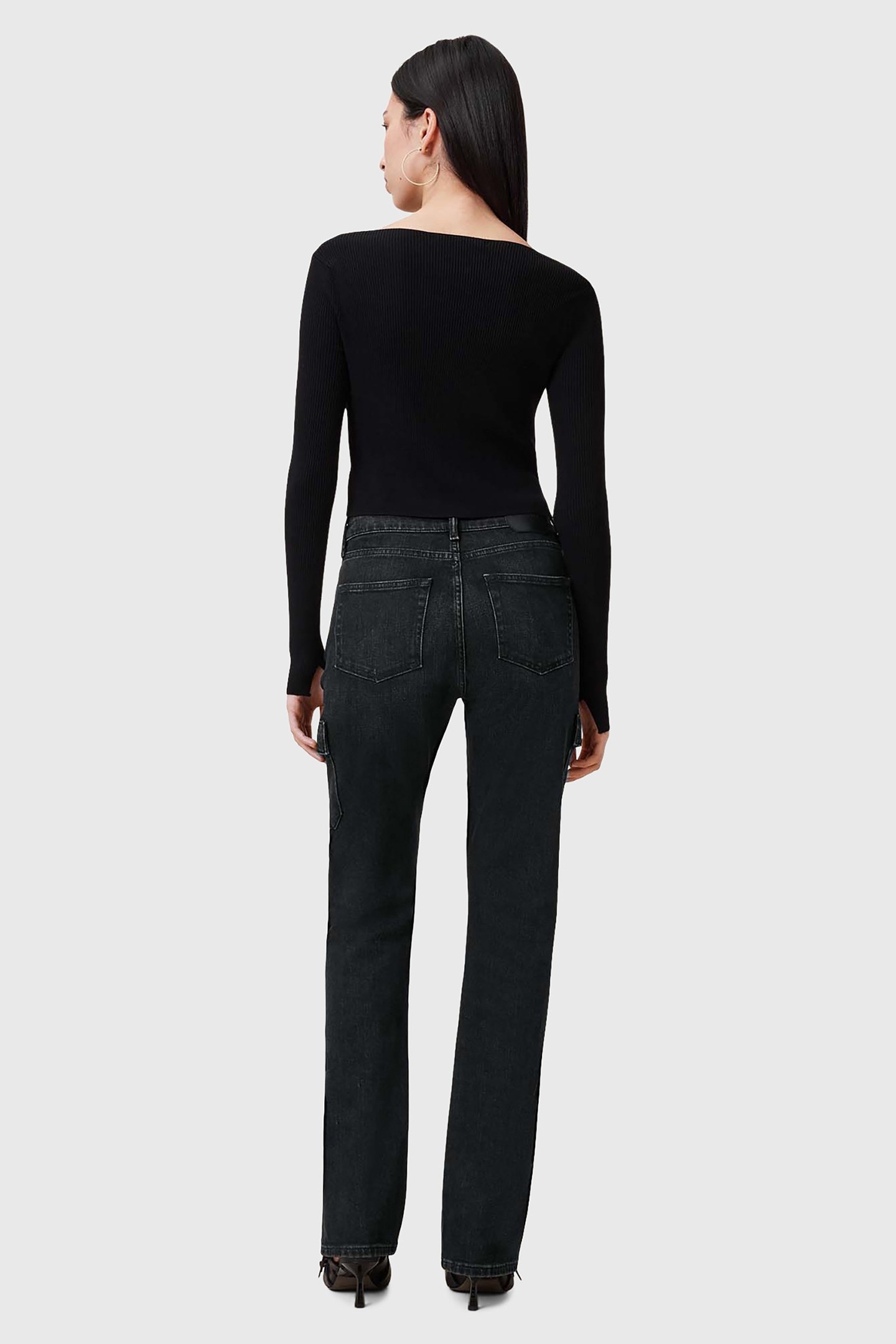 HOLLIS CARGO BOOTCUT WASHED BLACK 4