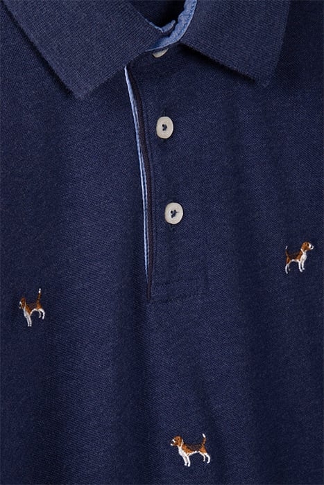 CUSTOM FIT COTTON POLO IN BLUE 3