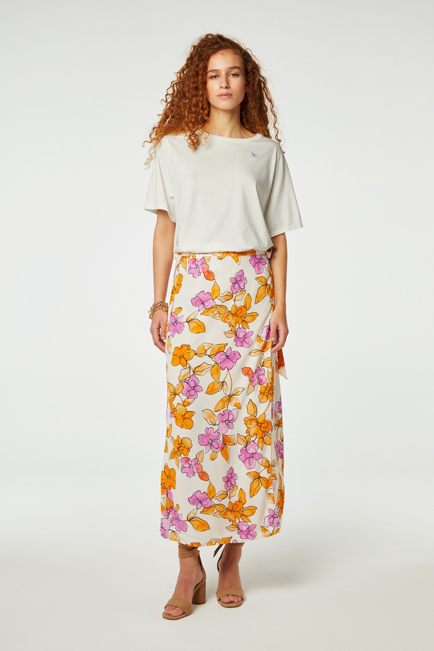 BOBO STRAIGHT SKIRT MIMOSA/CREAM WHITE 1