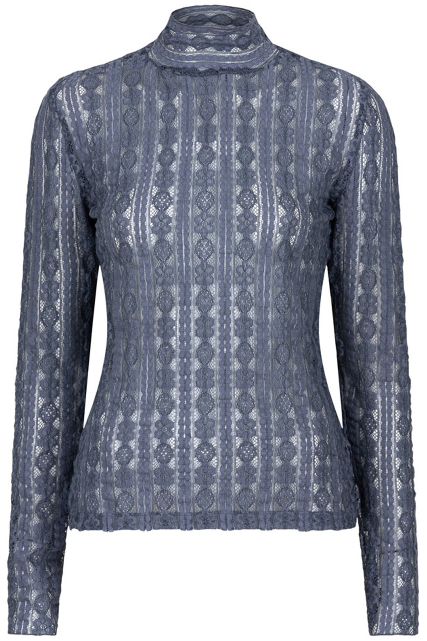SAITO LACE LONGSLEEVE TOP ASH BLUE 3