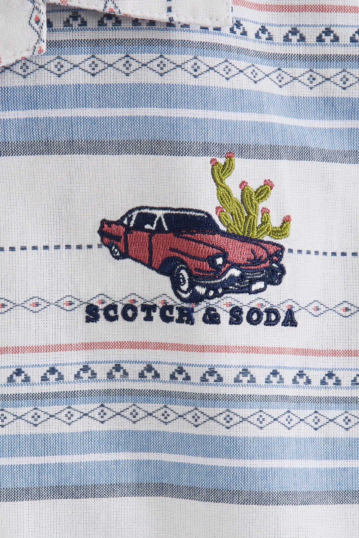 BOYS DOBBY CAMP SHIRT GREY/GREY 3