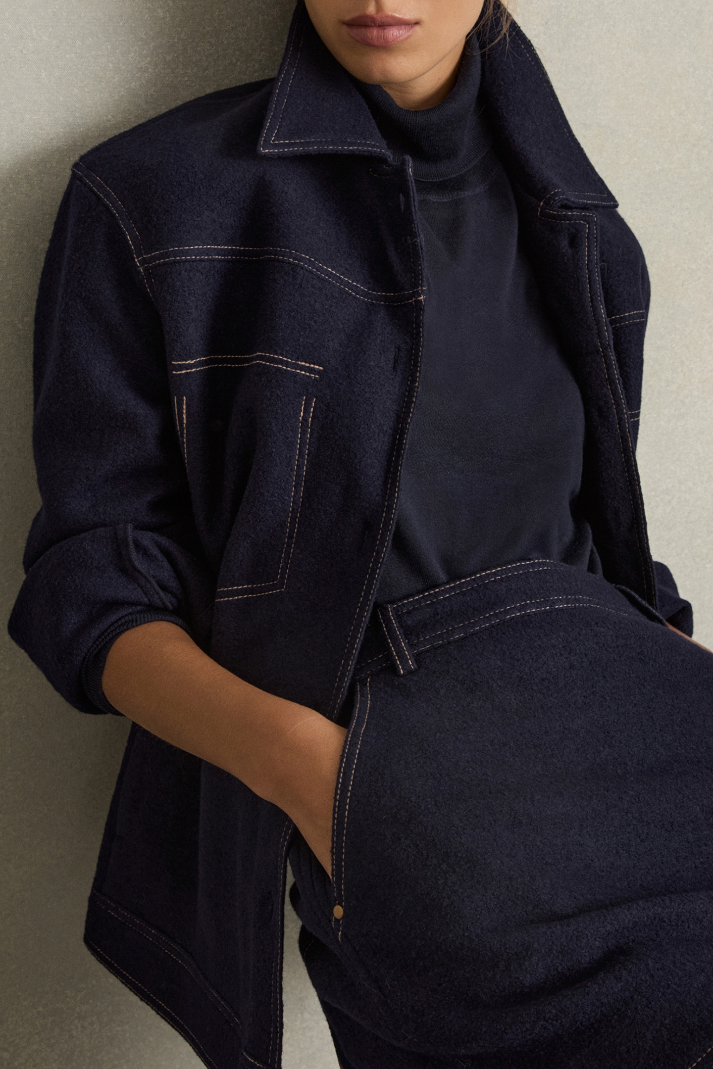 ELISE WOVEN SHIRT NAVY 5