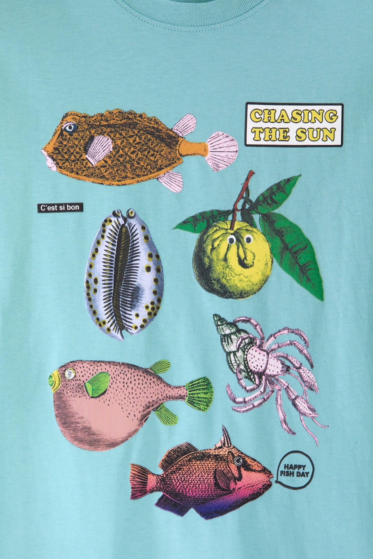 BOYS S&S GRAPHIC TEE BLEACHED AQUA 3