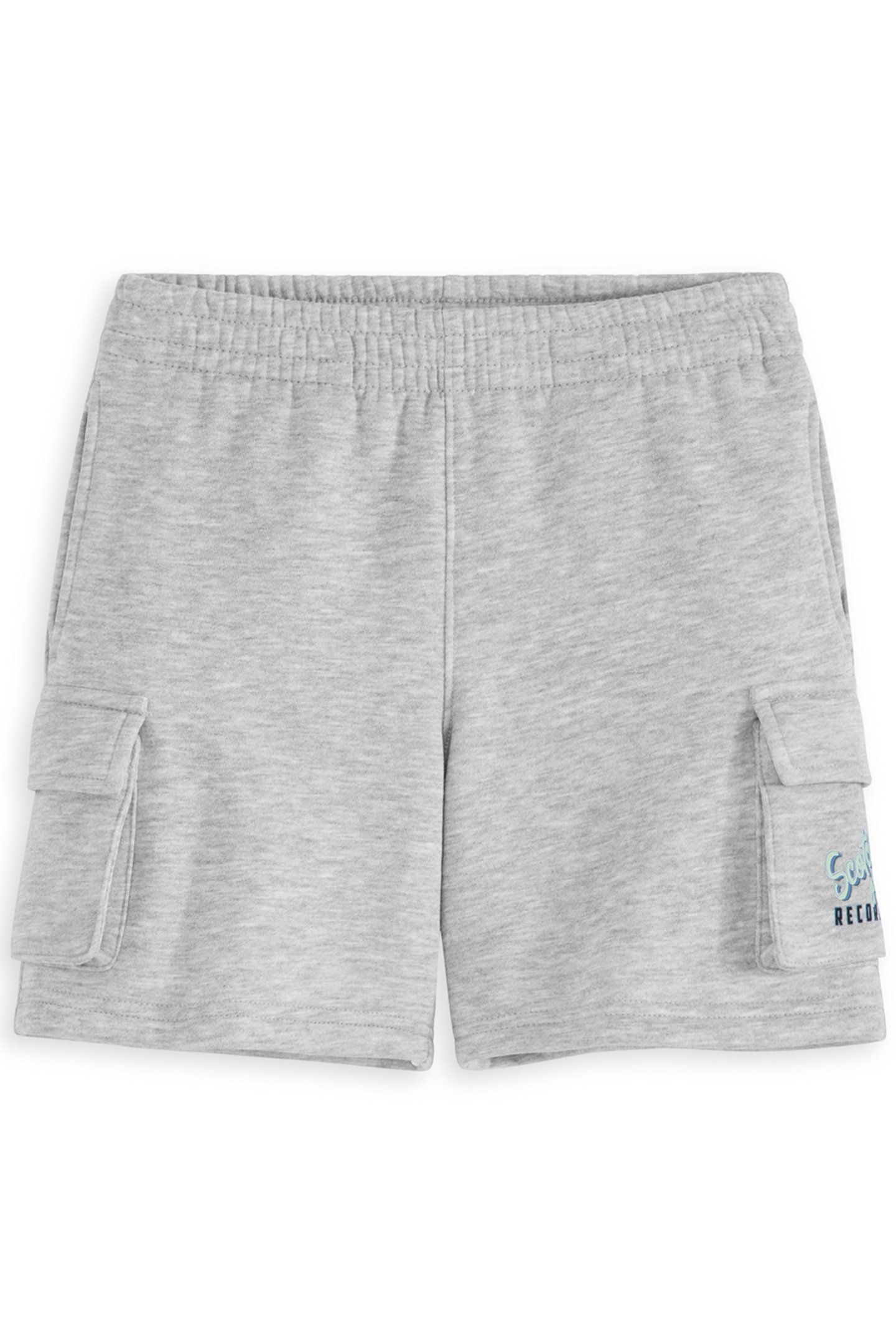 2PC BOYS FLEECE CREWNECK & SHORT SET LIGHT GREY 4