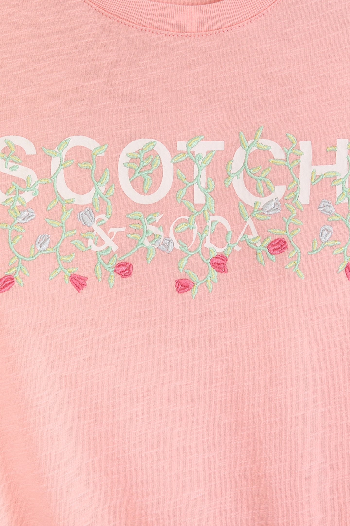 GIRLS CTTN SLUB JERSEY SS TOP LT PASTEL PINK 3