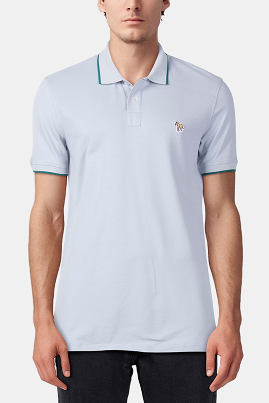 REG POLO SS ZEB BADGE GREY 1