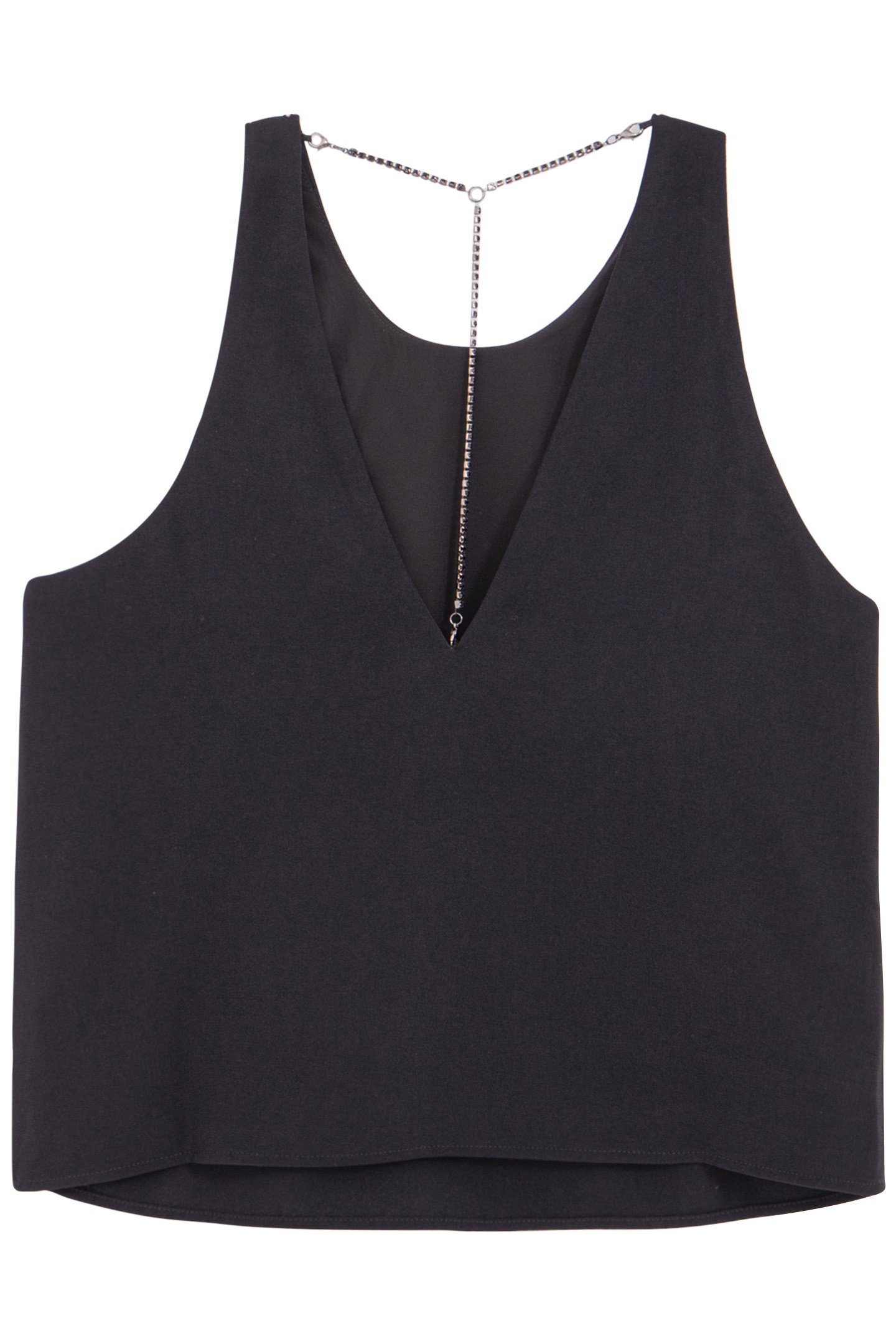 BLACK TOP WITH REMOVABLE RHINESTONE JEWEL ON BACK 5