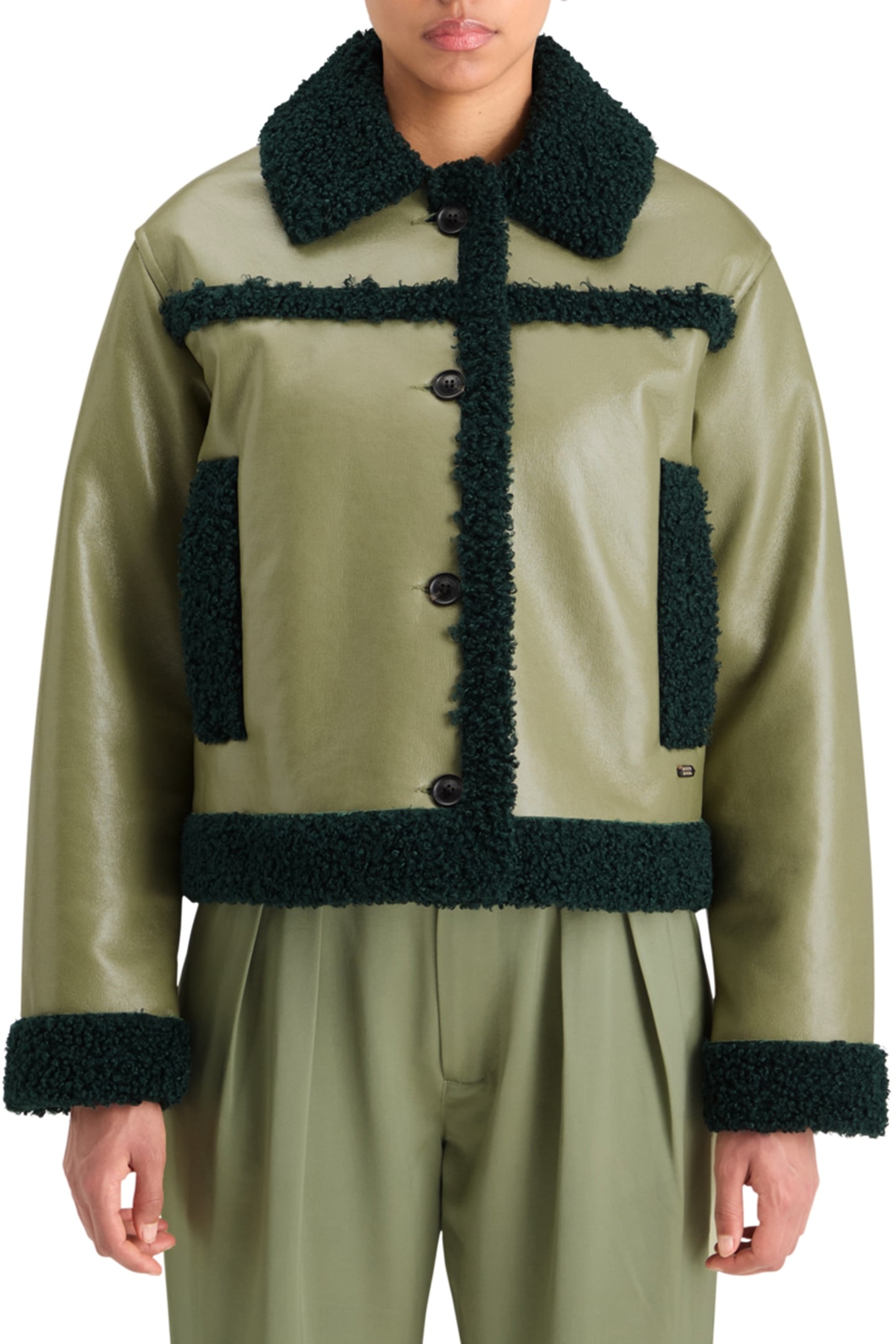 VINYL JACKET WASHED SAGE 1