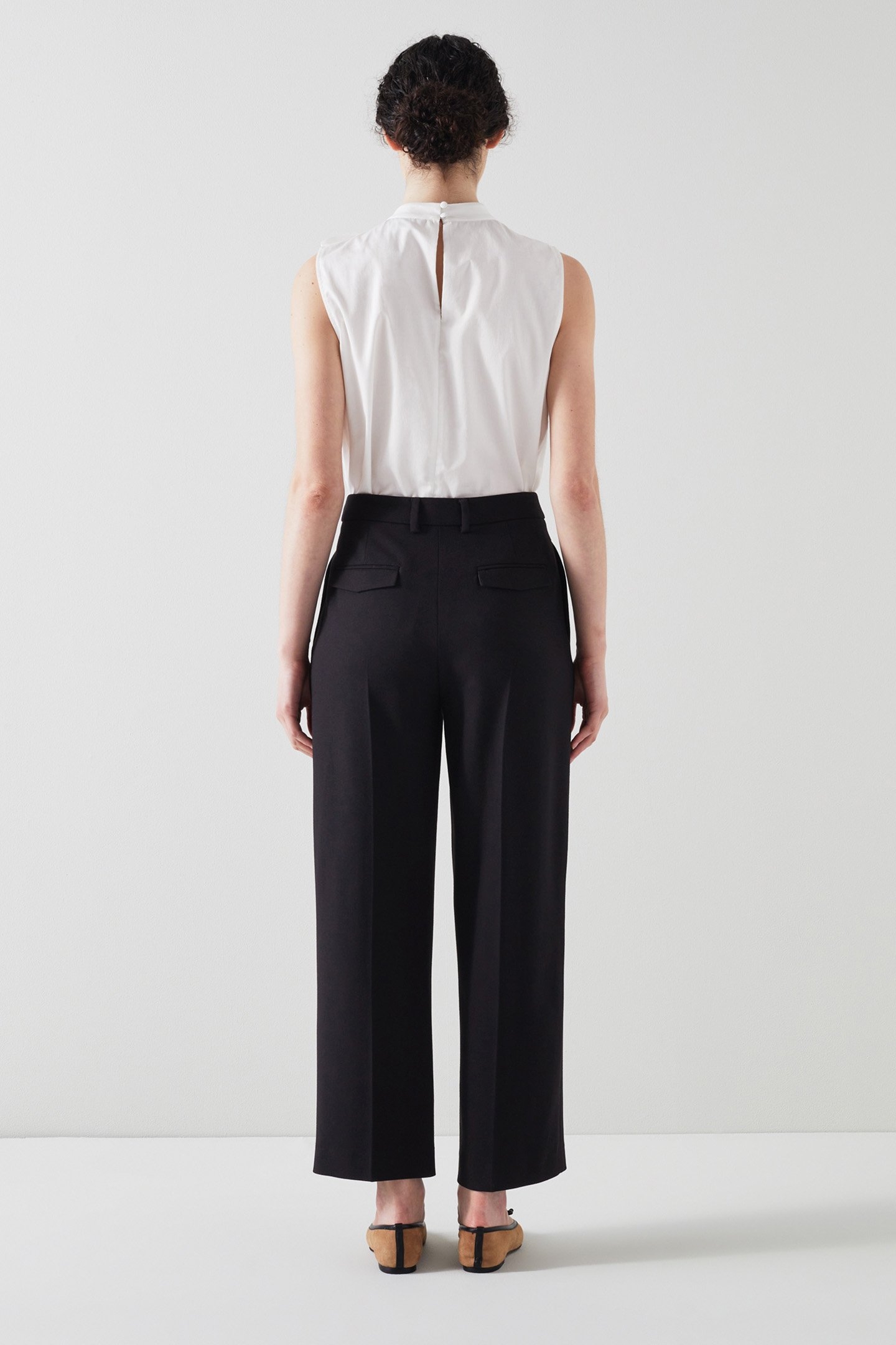 TR BIBI-TAILORED CROP WID BLACK 2