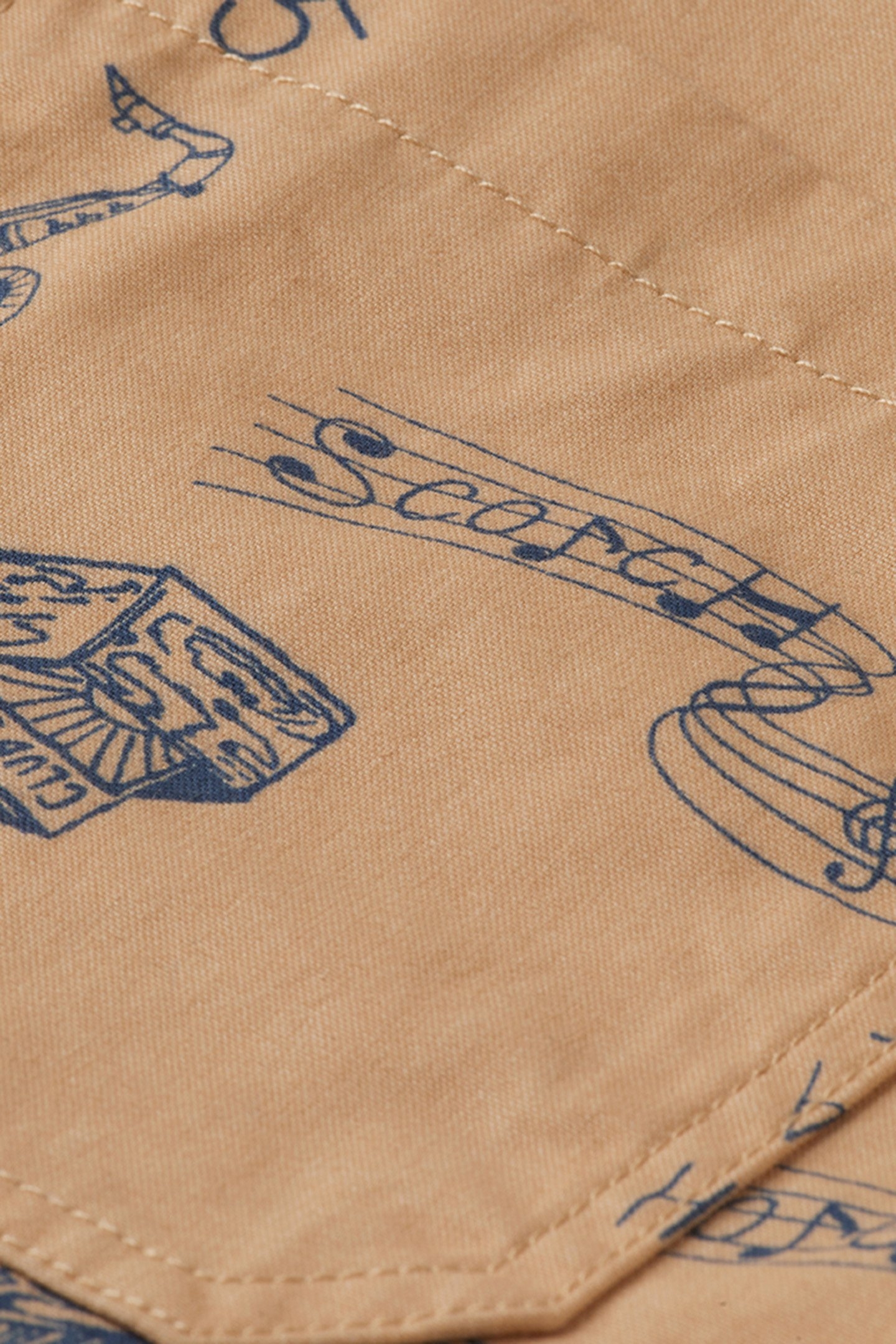 BOYS PRINTED BLAZER LT PASTEL BROWN 3