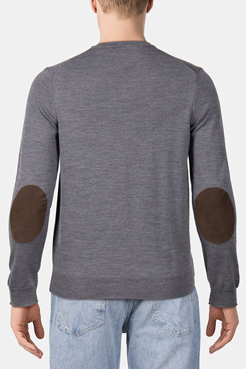 BASIC CUSTOM FIT V-NECK PULLOVER IN GREY 2