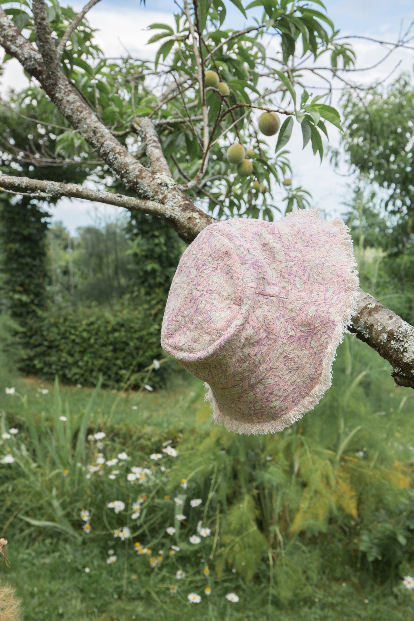 SUN HAT LAJIK PINK DAISY GARDEN 3