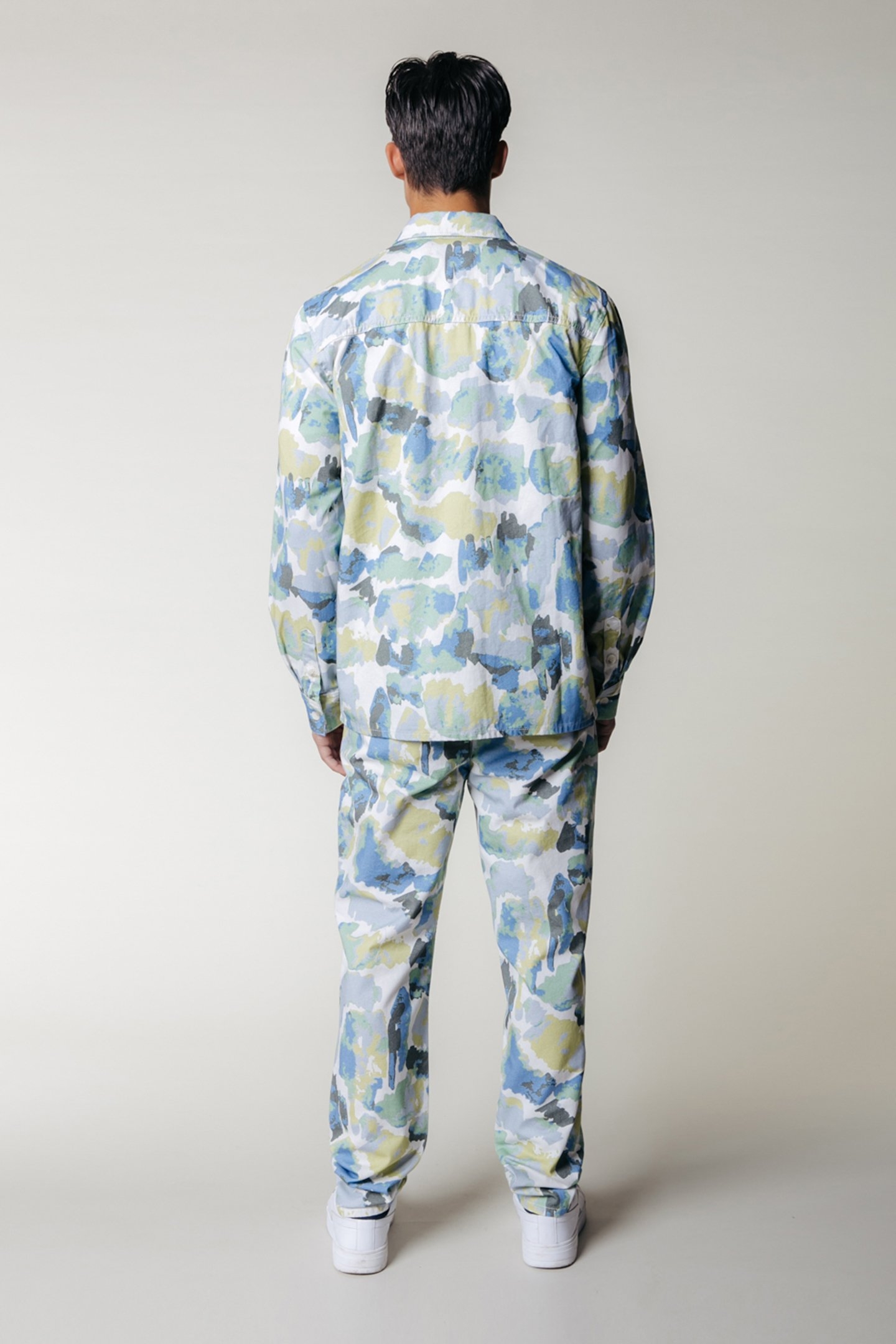 PARKER ABSTRACT LEAVE SHIRT LIME 2