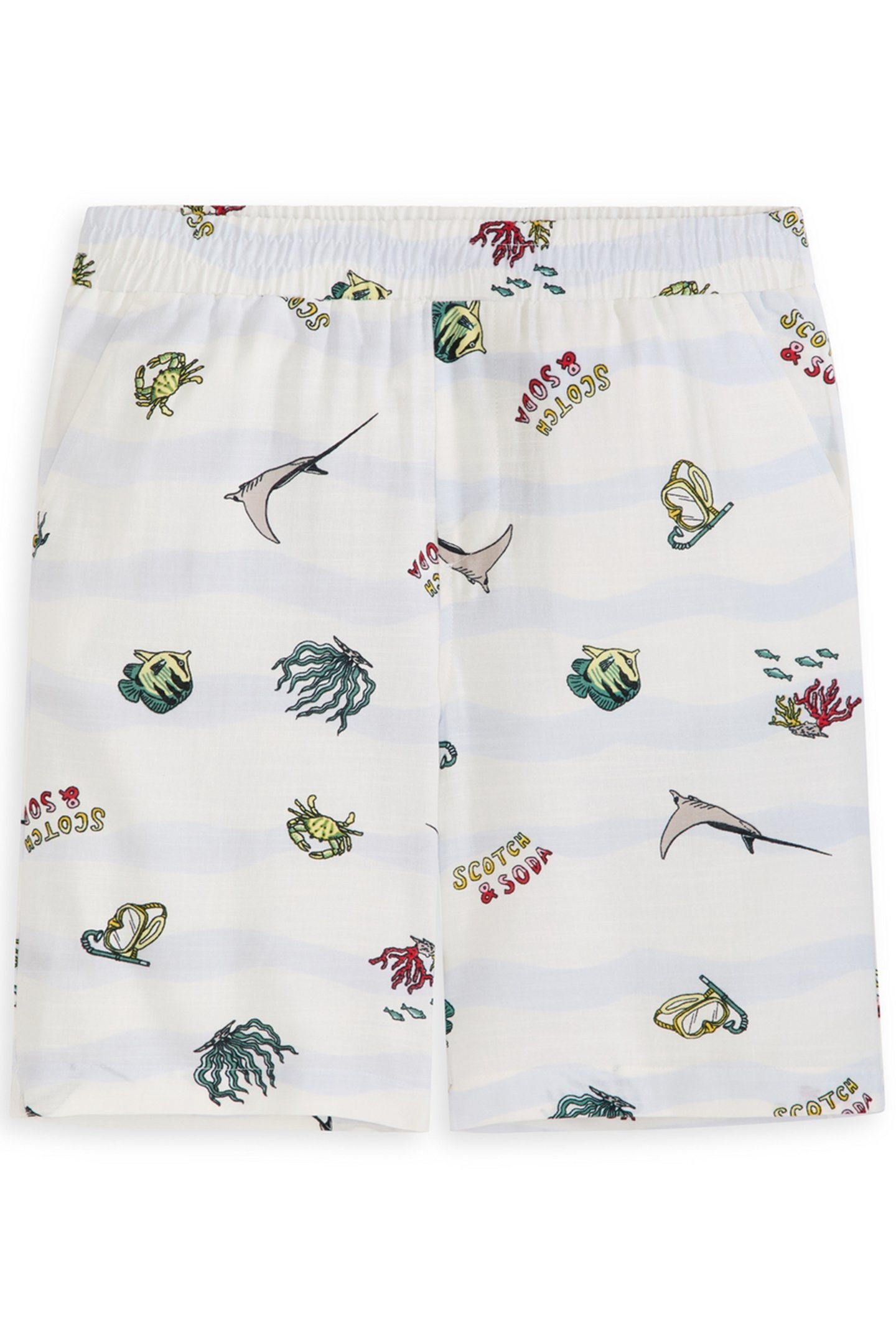 BIG BOYS 2PC PRINTED WOVEN BUTTON UP SHIRT & SHORT SET WHITE 4