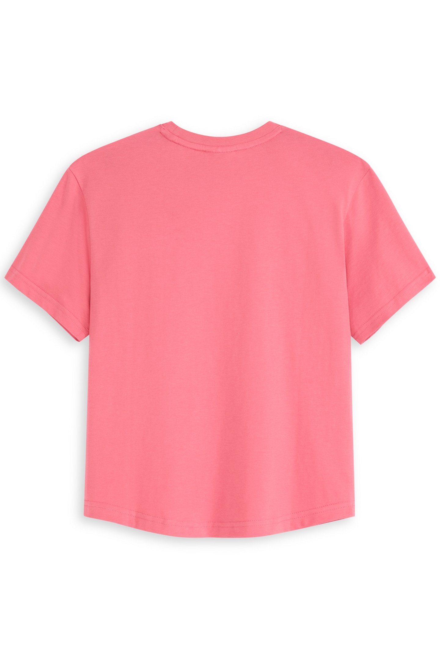 GIRLS CTTN SLUB JERSEY SS TOP PINK/BROWN 2