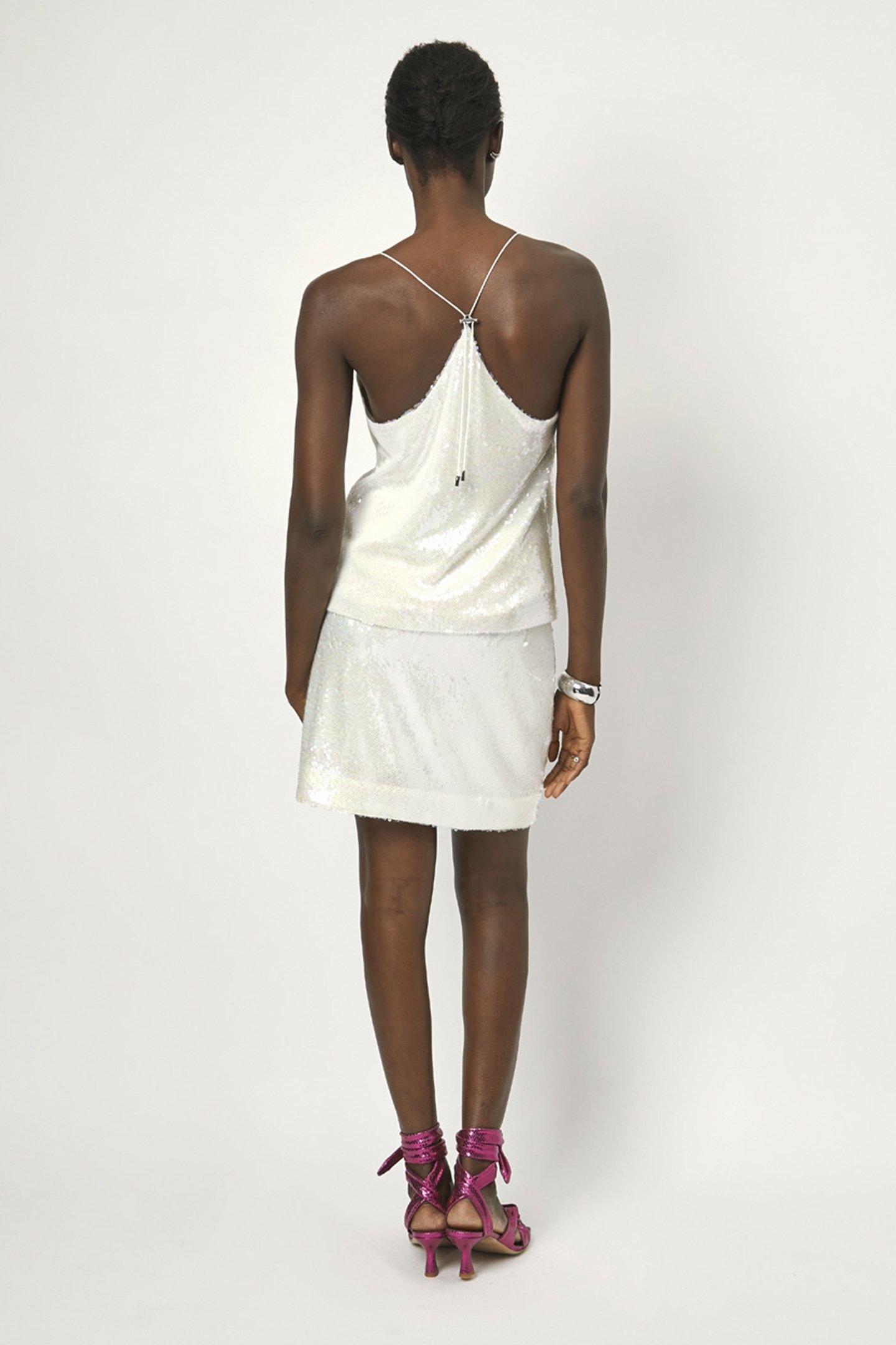 PEIO SEQUINS SKIRT MILK WHITE 2