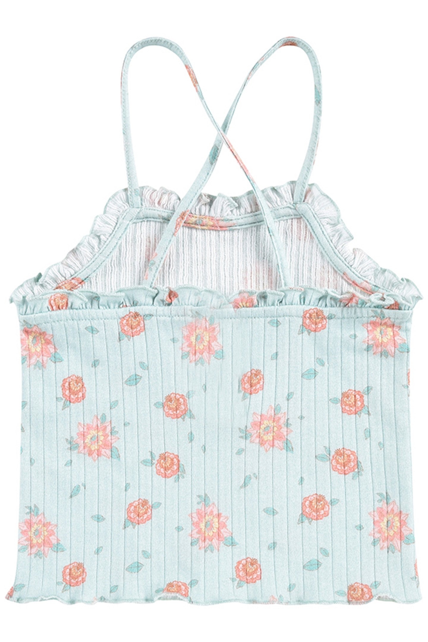 TANK TOP ALASHA VINTAGE BLUE FLOWERS 2