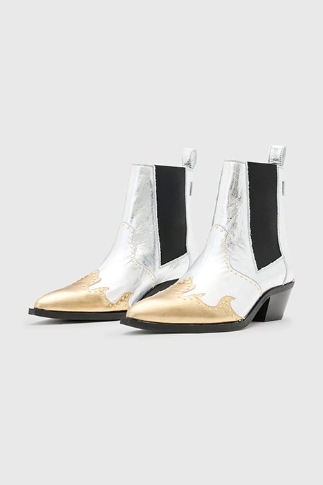 DENVER STUD BOOT SILVER/GOLD 2