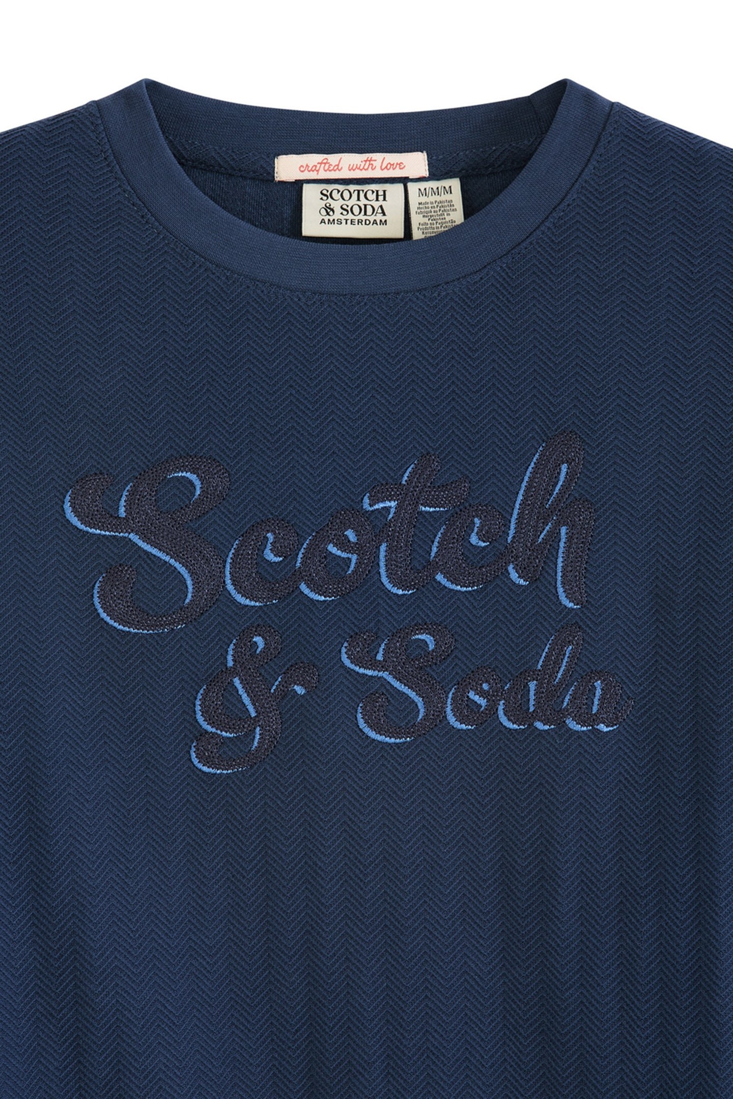 BOYS EMBROIDERED CREW DARK OBSIDIAN 3