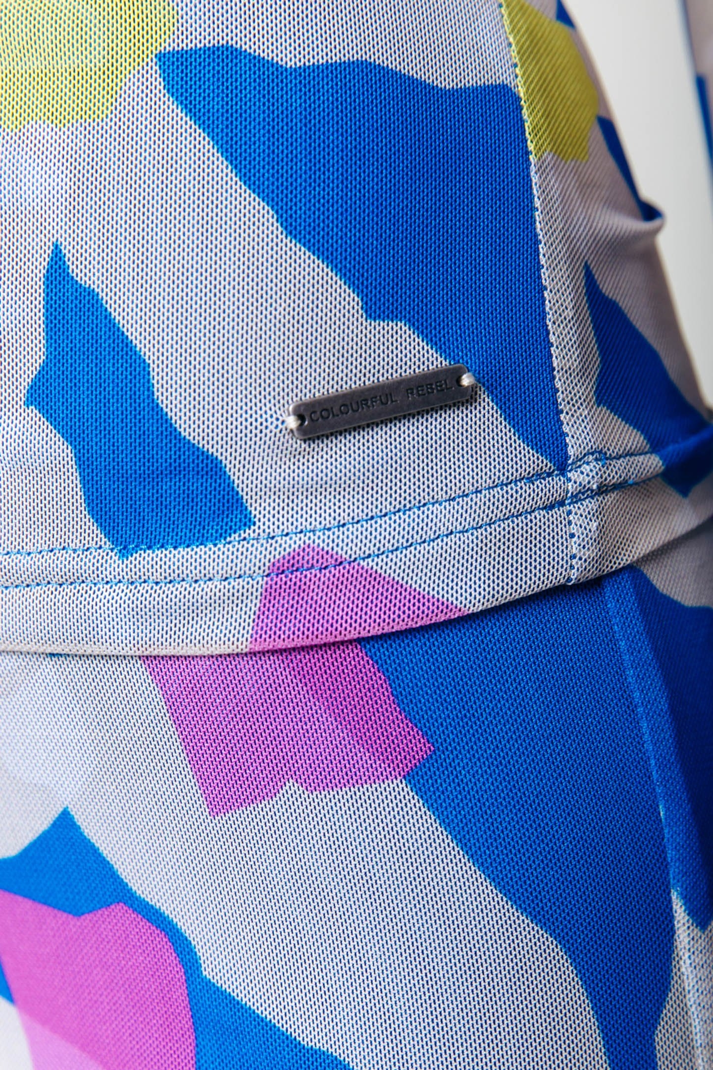 NEYO BIG FLOWER MESH TURTLENECK TOP MULTICOLOR 4