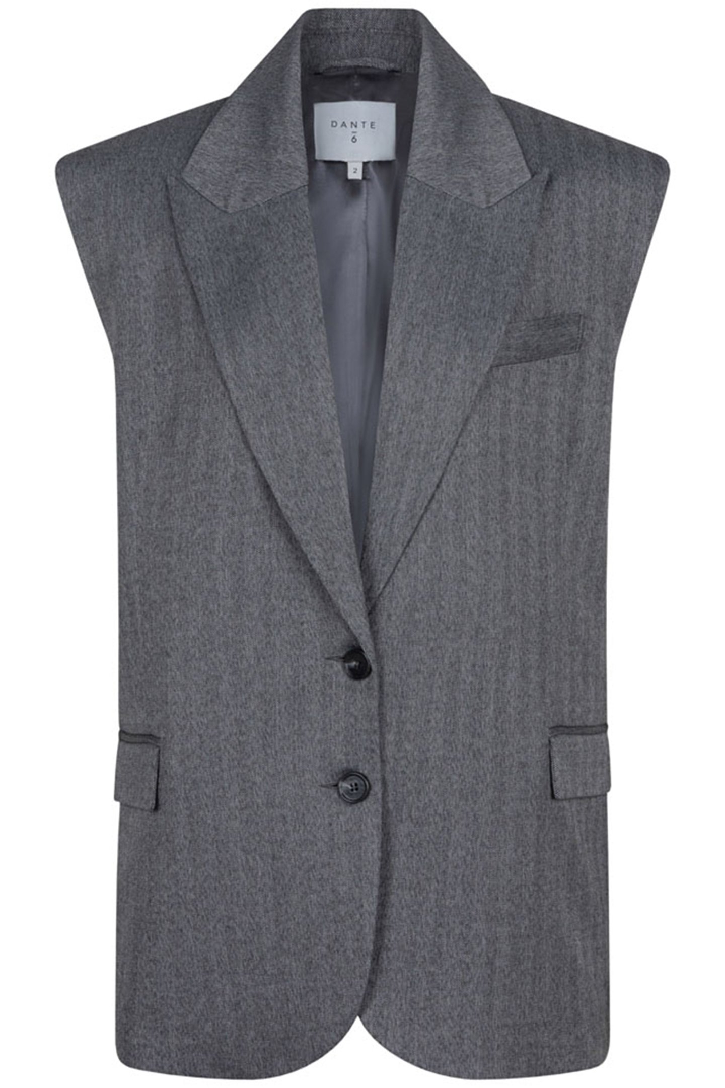 AVENUE HERRINGBONE WAISTCOAT GRAPHITE 4