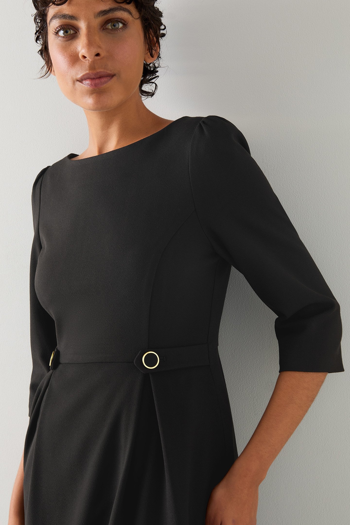 DR HALINA WORK DRESS BLACK 4