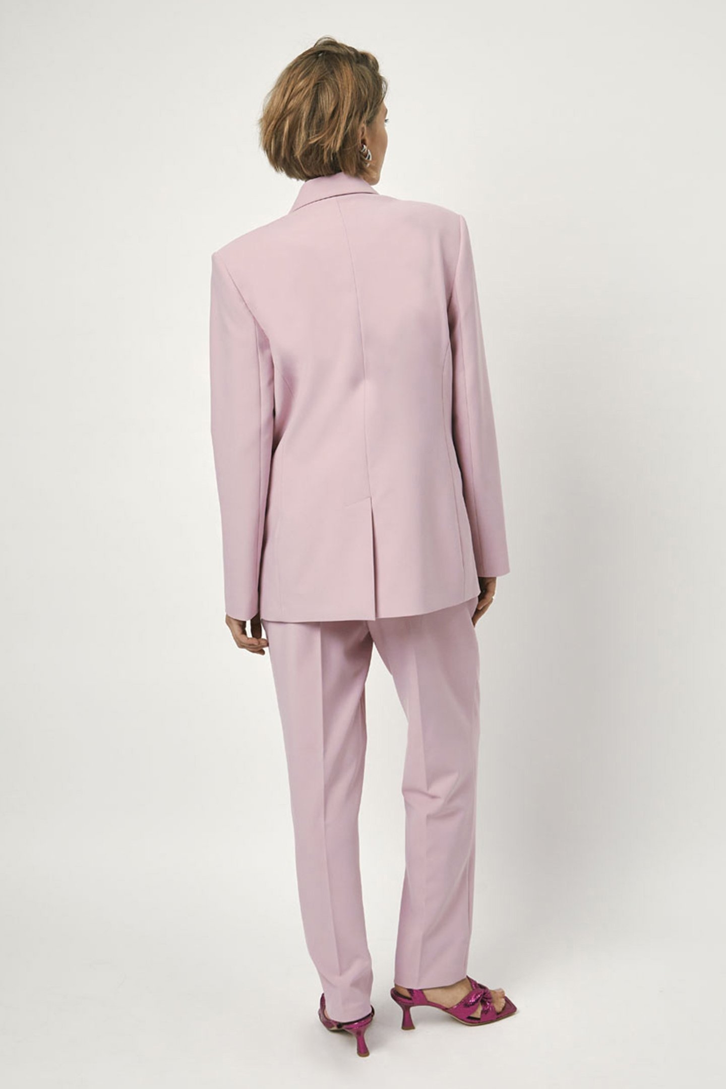 HESTON STRAIGHT CROP PANTS PINK CEMENT 2