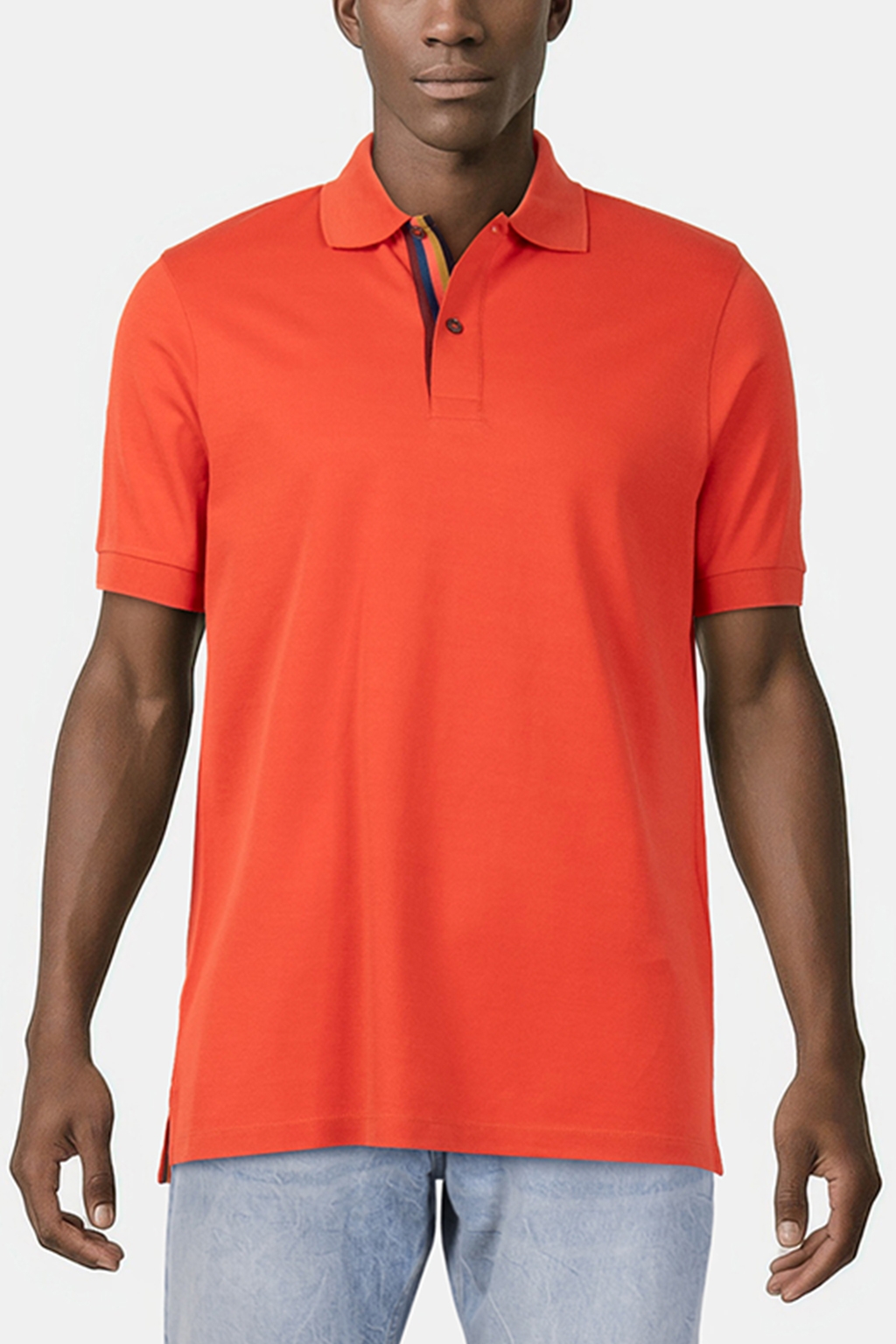 POLO SHIRT STR PLACKET ORANGE 1