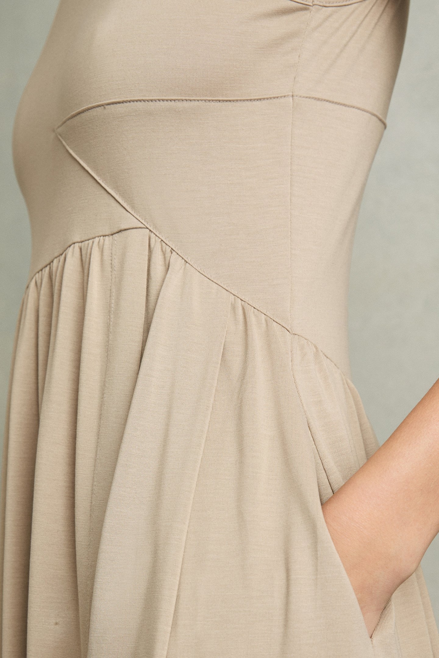 BLAKE SLEEVELESS JERSEY DRESS NEUTRAL 5