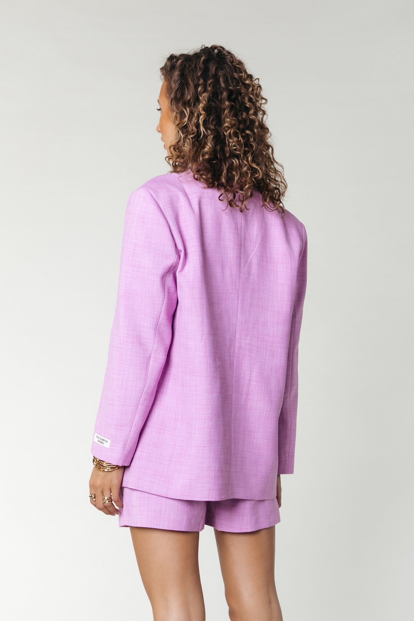 GEMMA SINGLE BREASTED BLAZER MEDIUM PINK 2