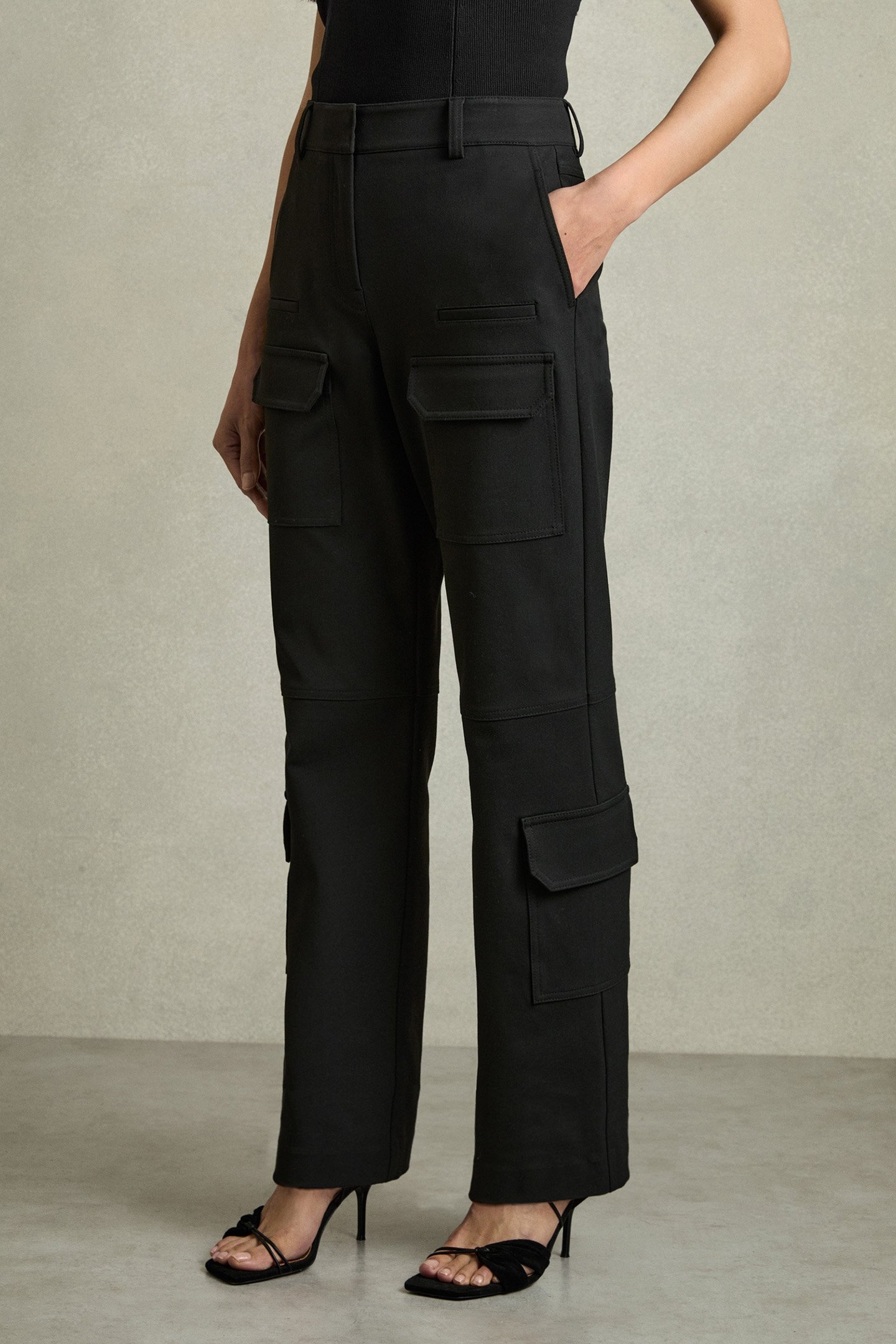 CAMILLA COMBAT WIDE LEG TROUSER BLACK 1
