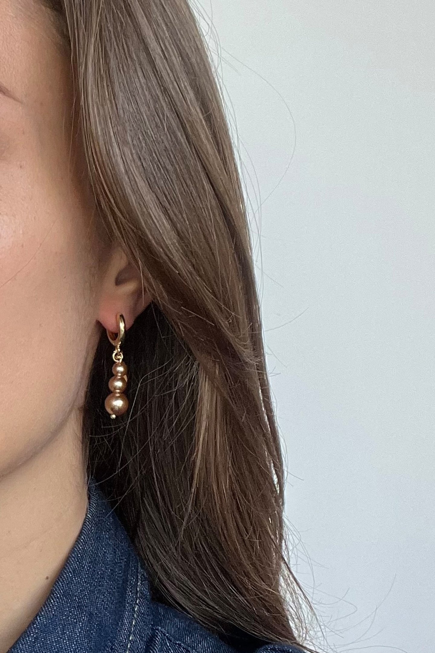 GOLDEN PEARL TRIPLE EARHANGERS 2