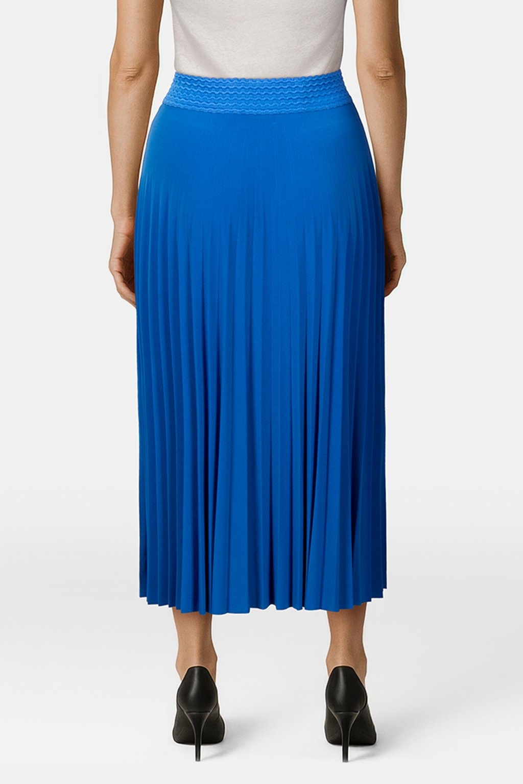 MIDI PLISSEE SKIRT RECYCLED AZZURE BLUE 2
