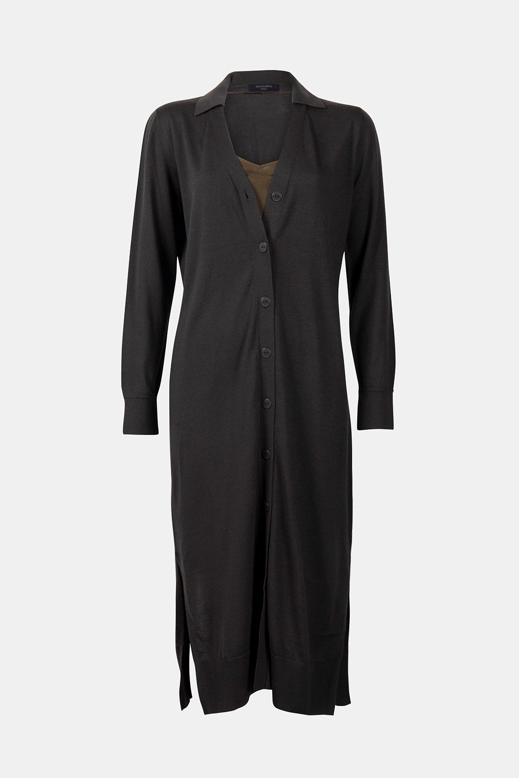 ADINA DRESS DARK KHAKI GREEN 3