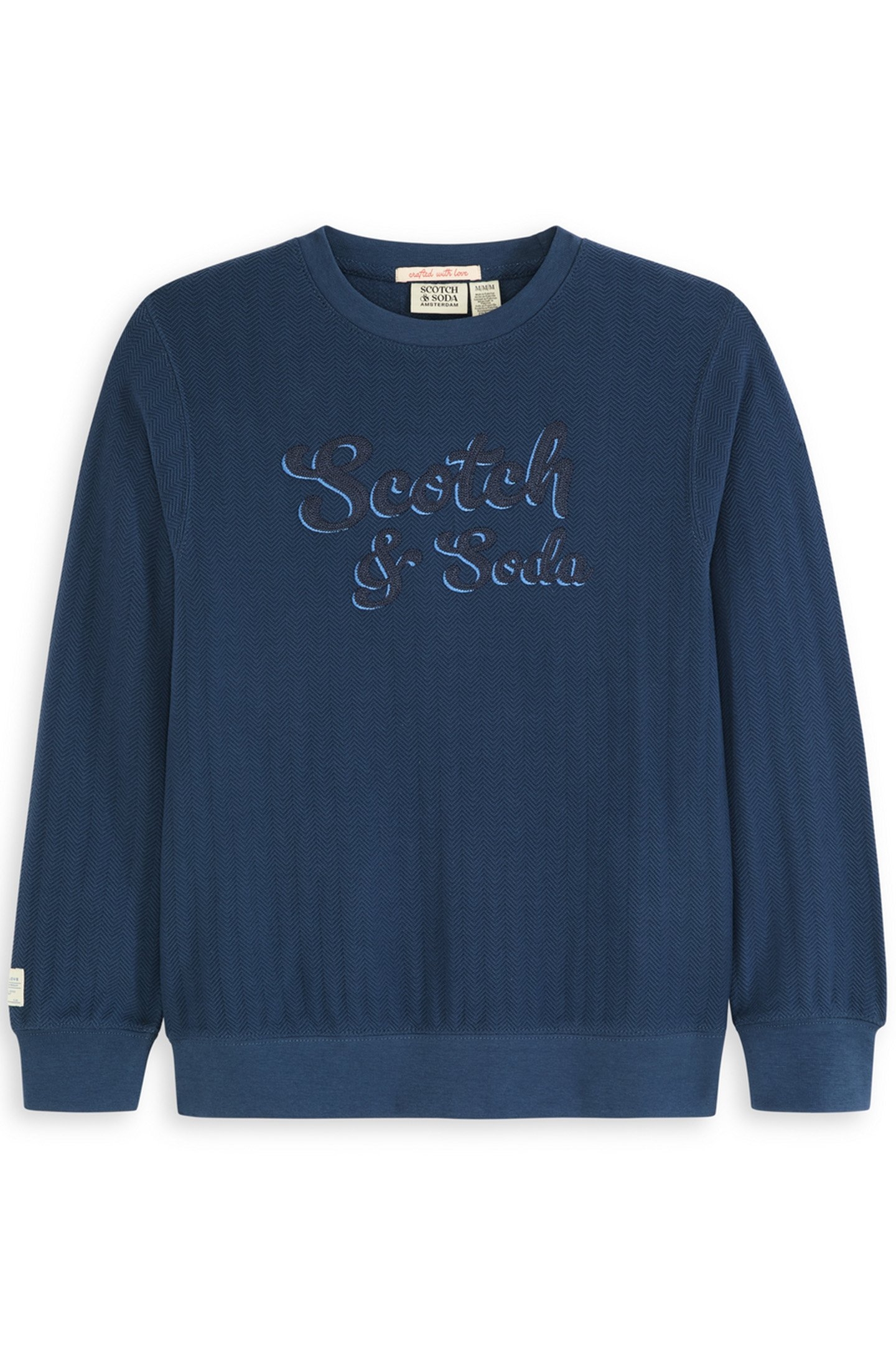 BOYS EMBROIDERED CREW DARK OBSIDIAN 1