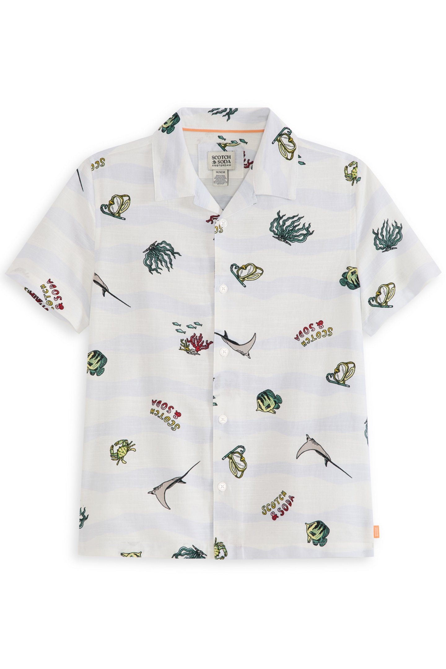 BIG BOYS 2PC PRINTED WOVEN BUTTON UP SHIRT & SHORT SET WHITE 3