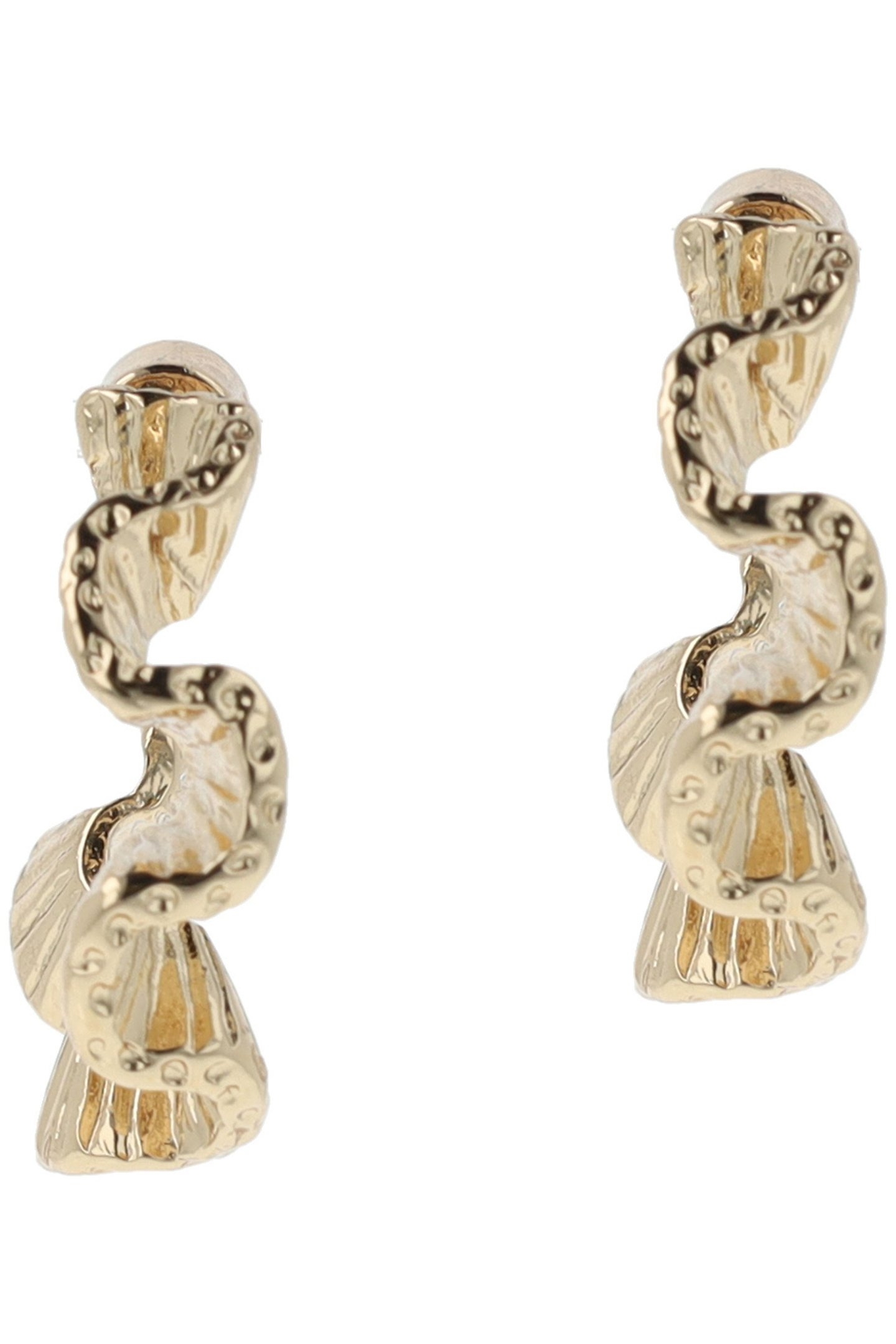 SQUIGGLE GOLD HOOPS 1