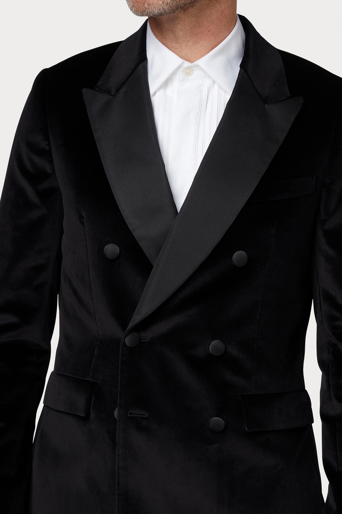 MENS 2 BUTTON JACKET BLACK 4