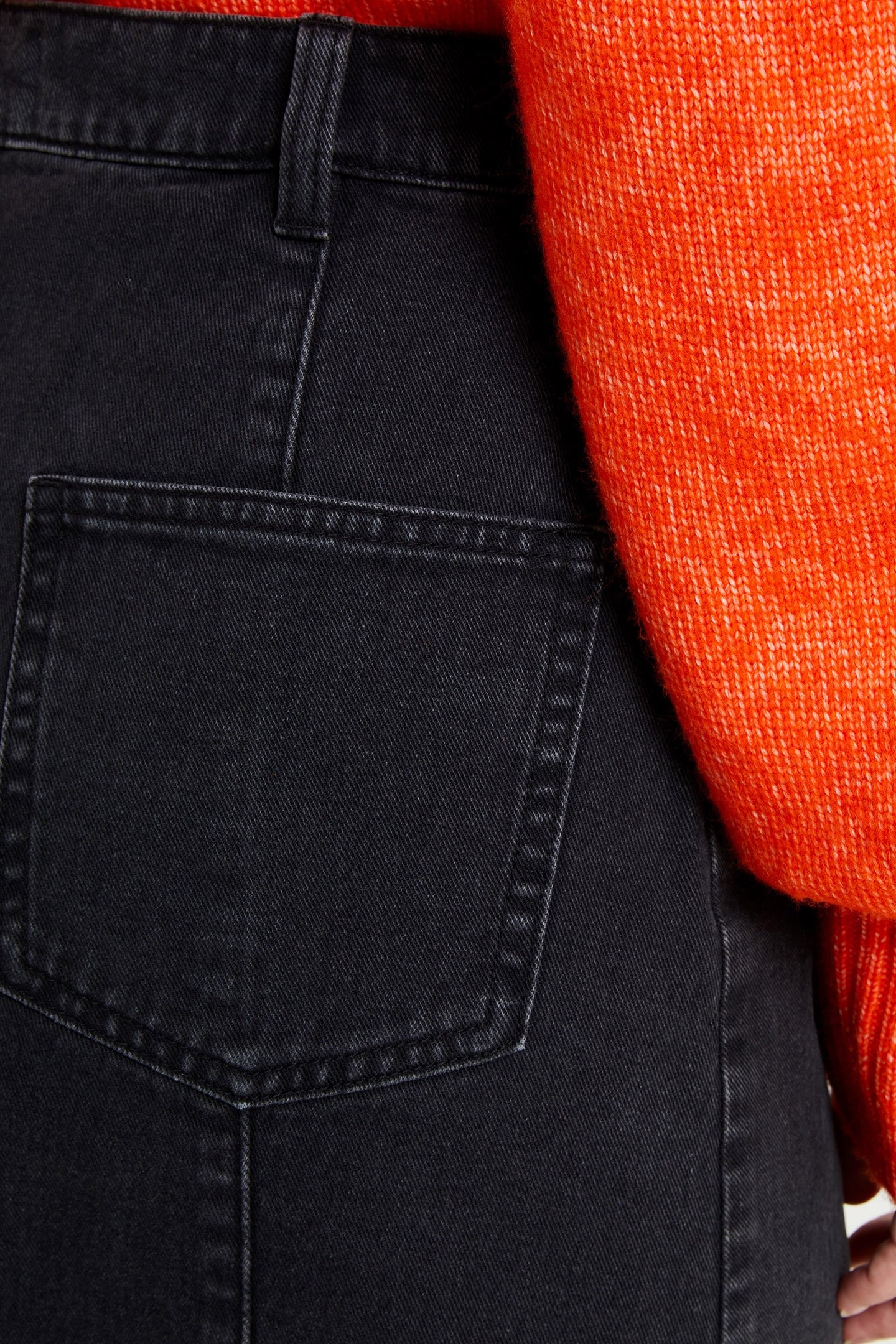 DENVER DENIM MIDI SKIRT VINTAGE BLACK 5