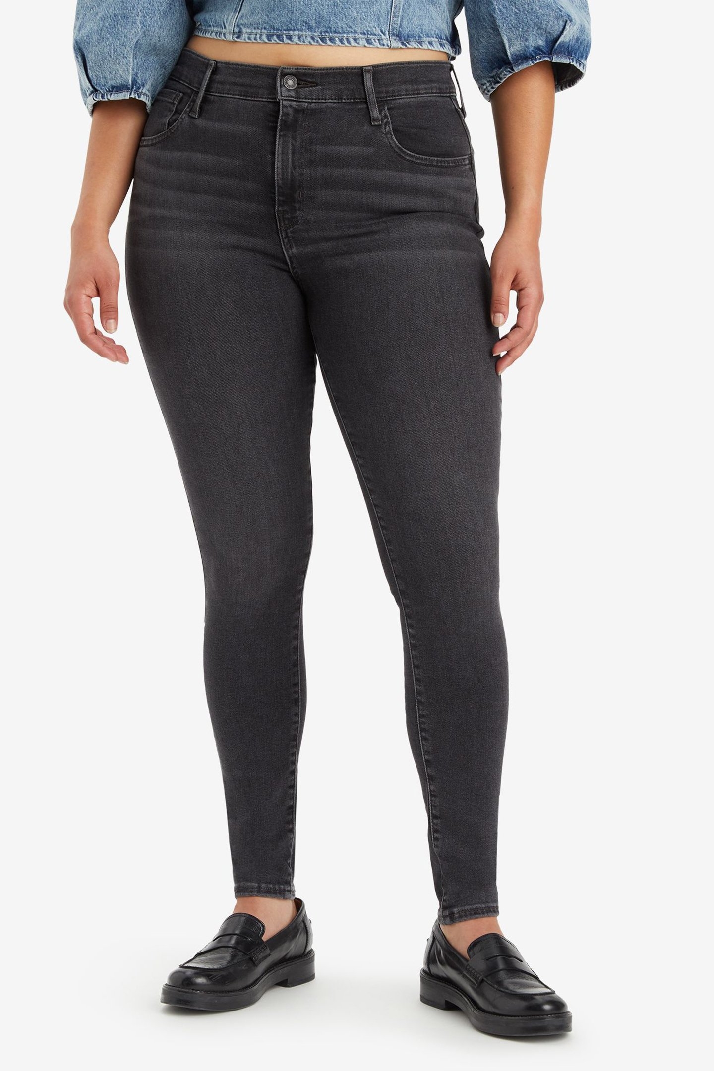 720 HIRISE SUPER SKINNY BLACK MUSTANG 1