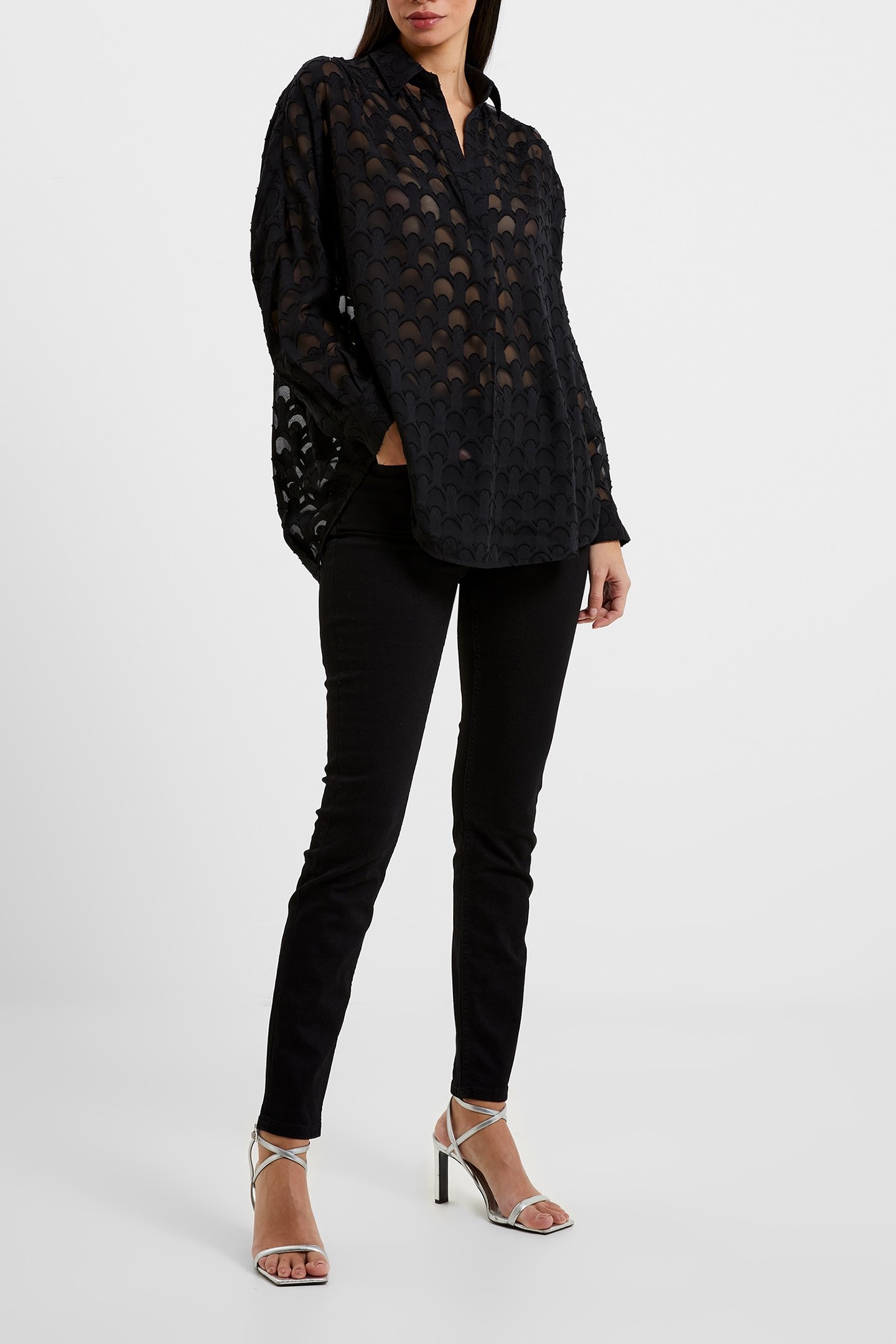 GEO BURNOUT POPOVER SHIRT BLACKOUT 3