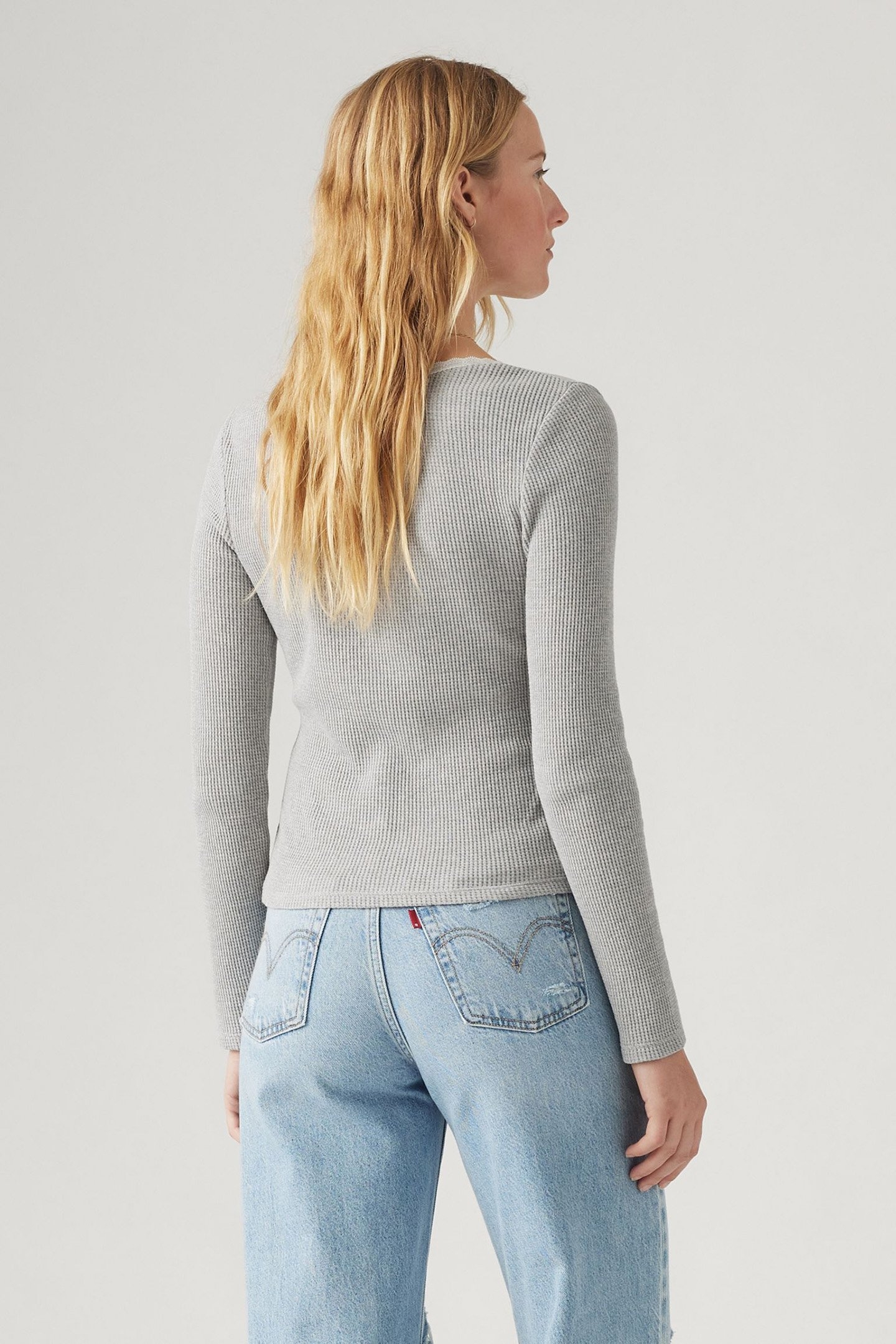 DRY GOODS WAFFLE LS TEE STARSTRUCK HEATHER 2