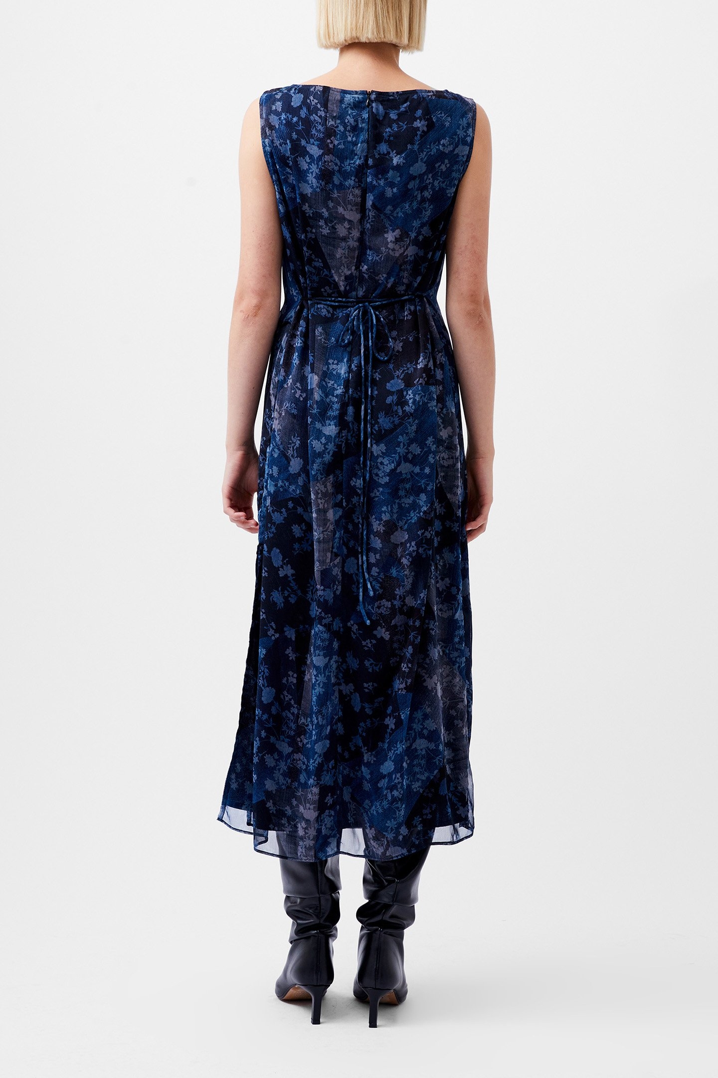 DAWN HALLIE CRINKLE DRESS INDIGO 2